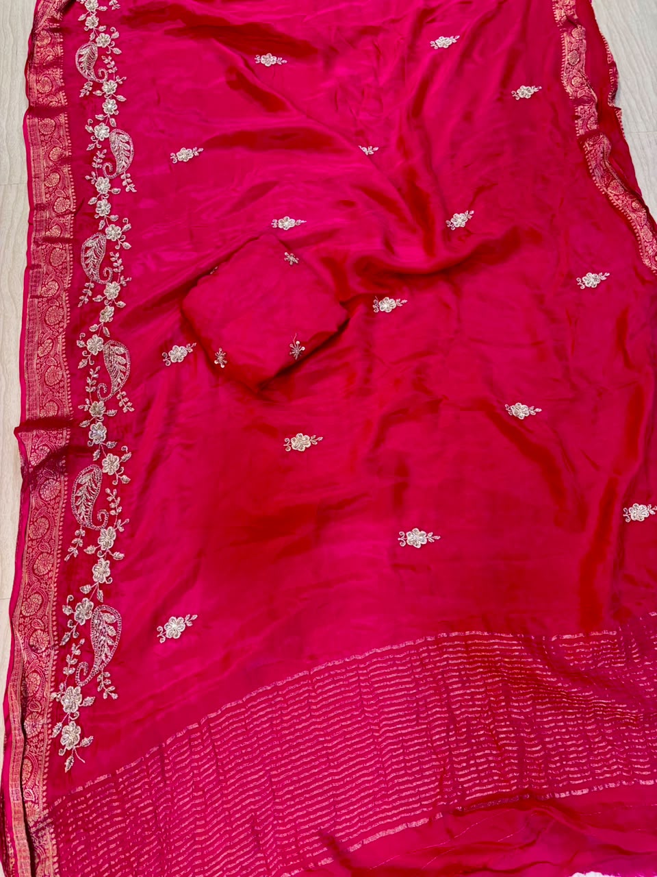 Premium Handwork Pure H O Silk Saree