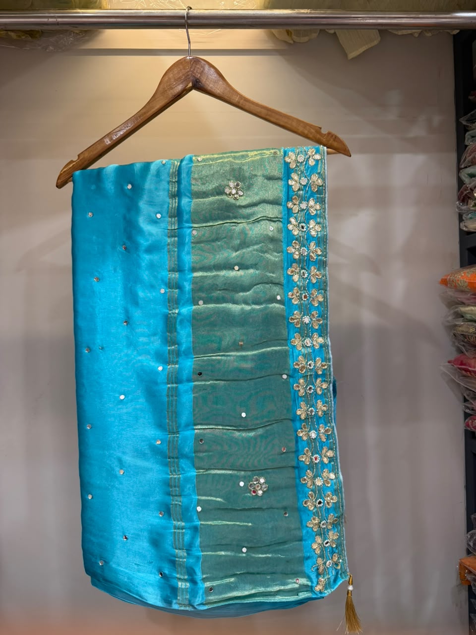 Designer Modal Silk Saree With Handwork