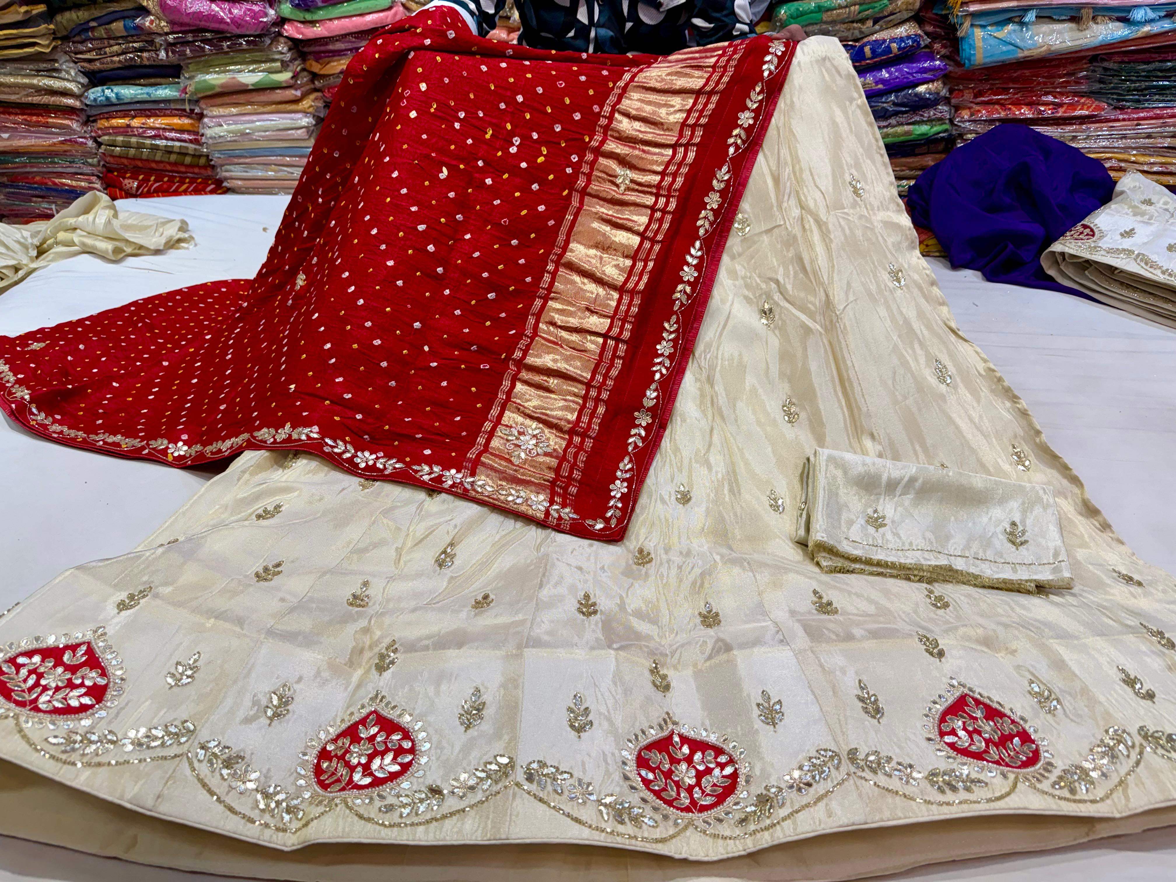 Designer Cosmos Febric lehenga With Handwork