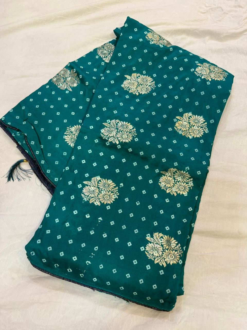 Designer Naylon Dolla Silk Saree With Weaving Work