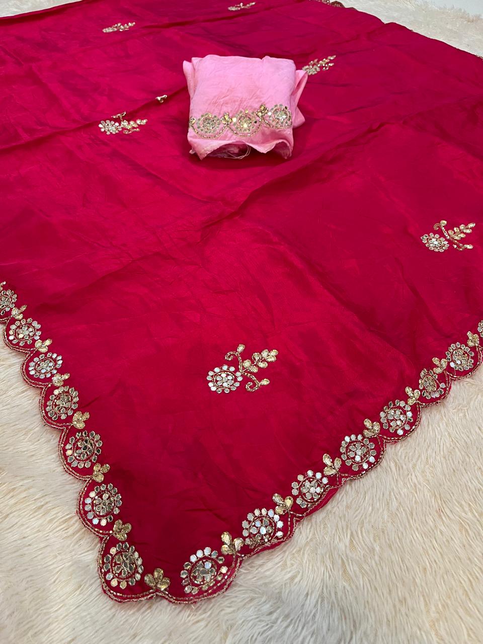 Uppada Silk Saree With Handwork