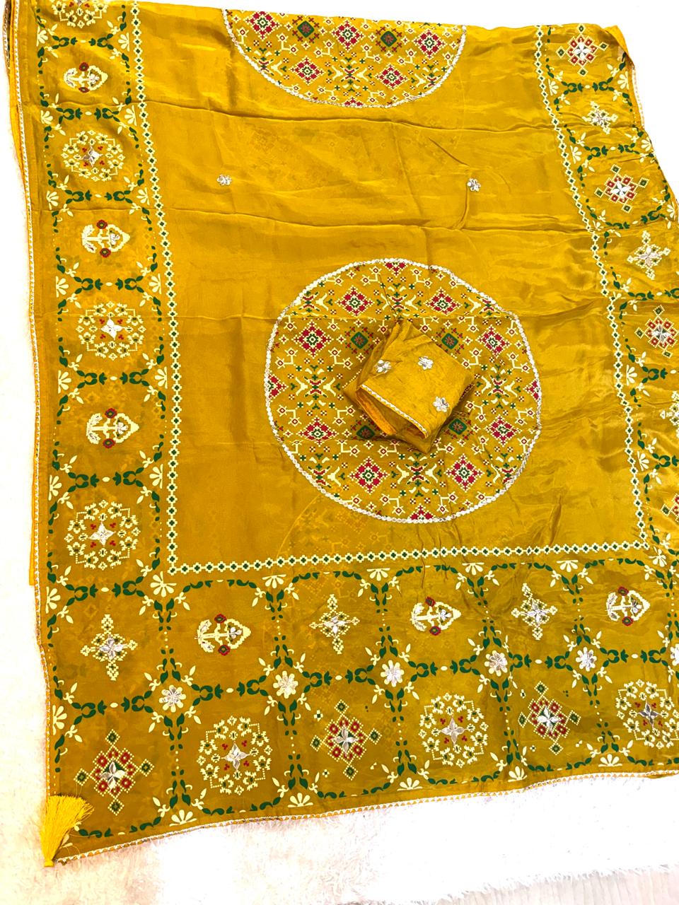 Designer Upada silk Saree With Gottapati Work