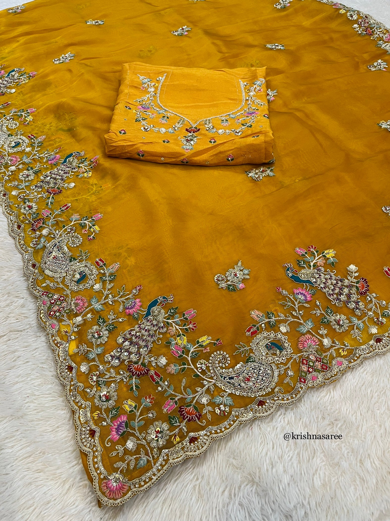 Premium Tissue Saree With Beautiful Work