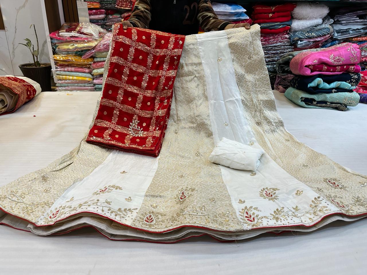 Beautiful Lahanga With Banarasi kali Handwork X Naylon Ghatchola Design Dupatta