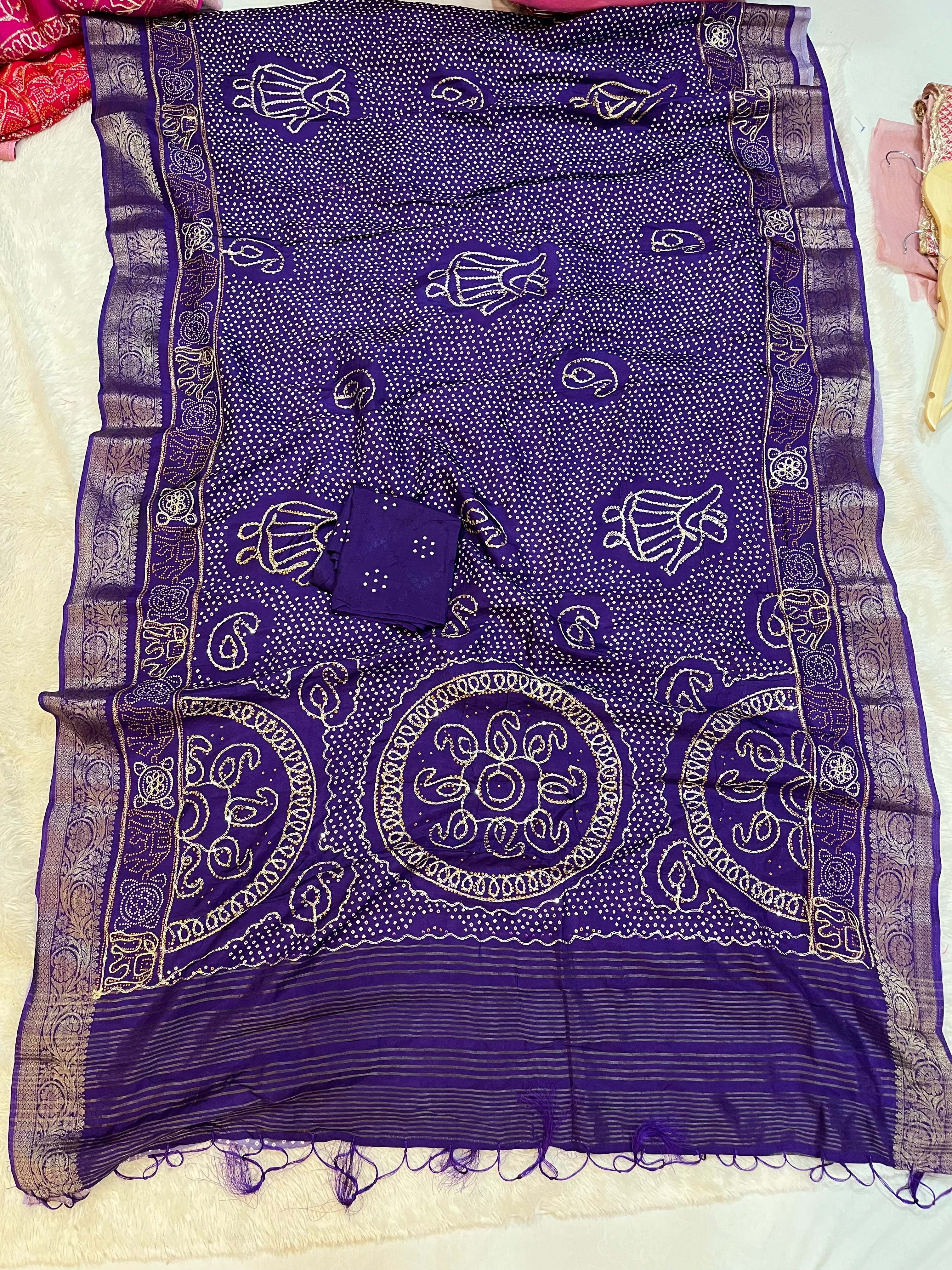 Dolla Silk Traditional Saree With Handwork Touch