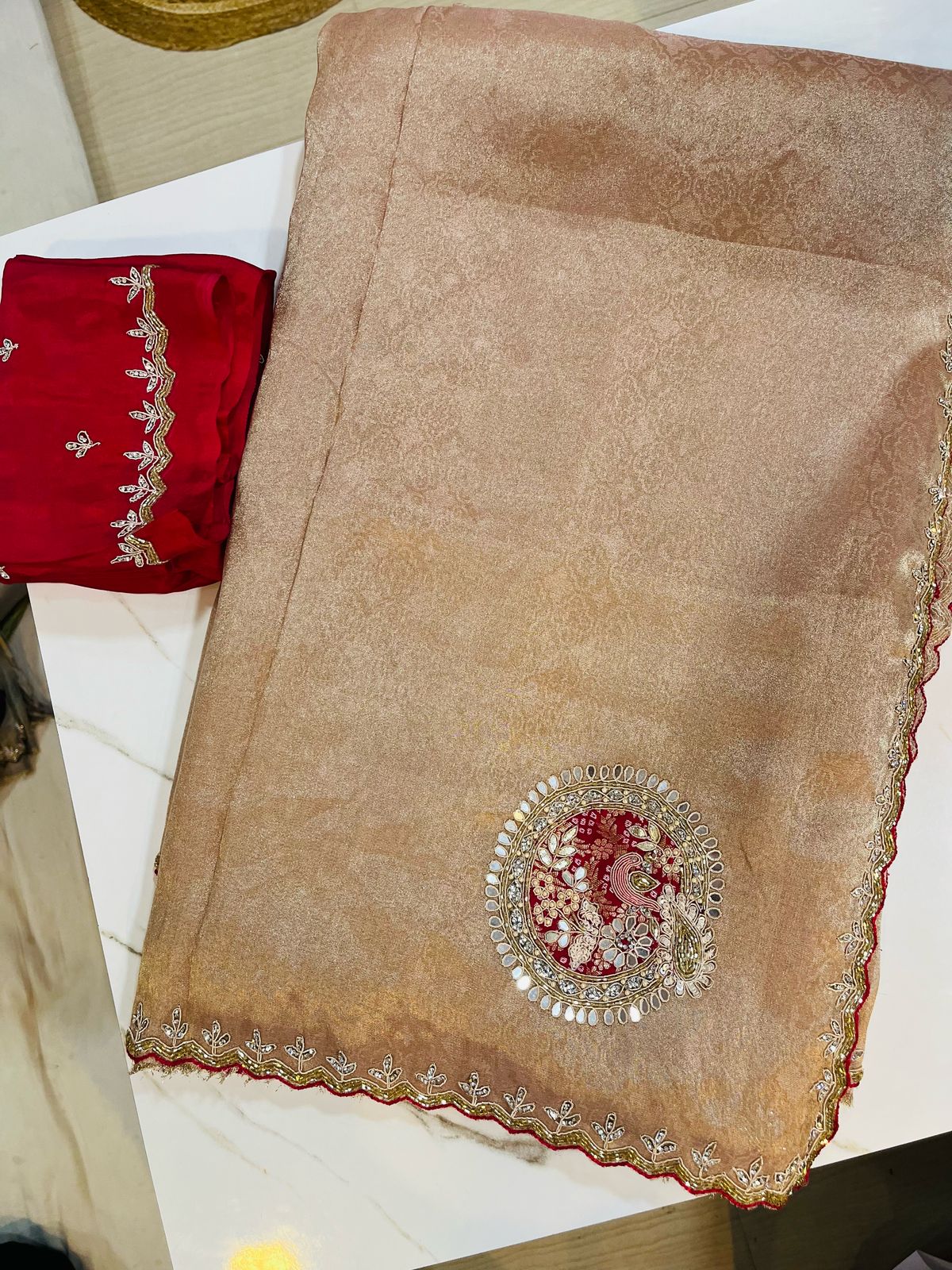 Designer Cosmos Saree With Premium Handwork