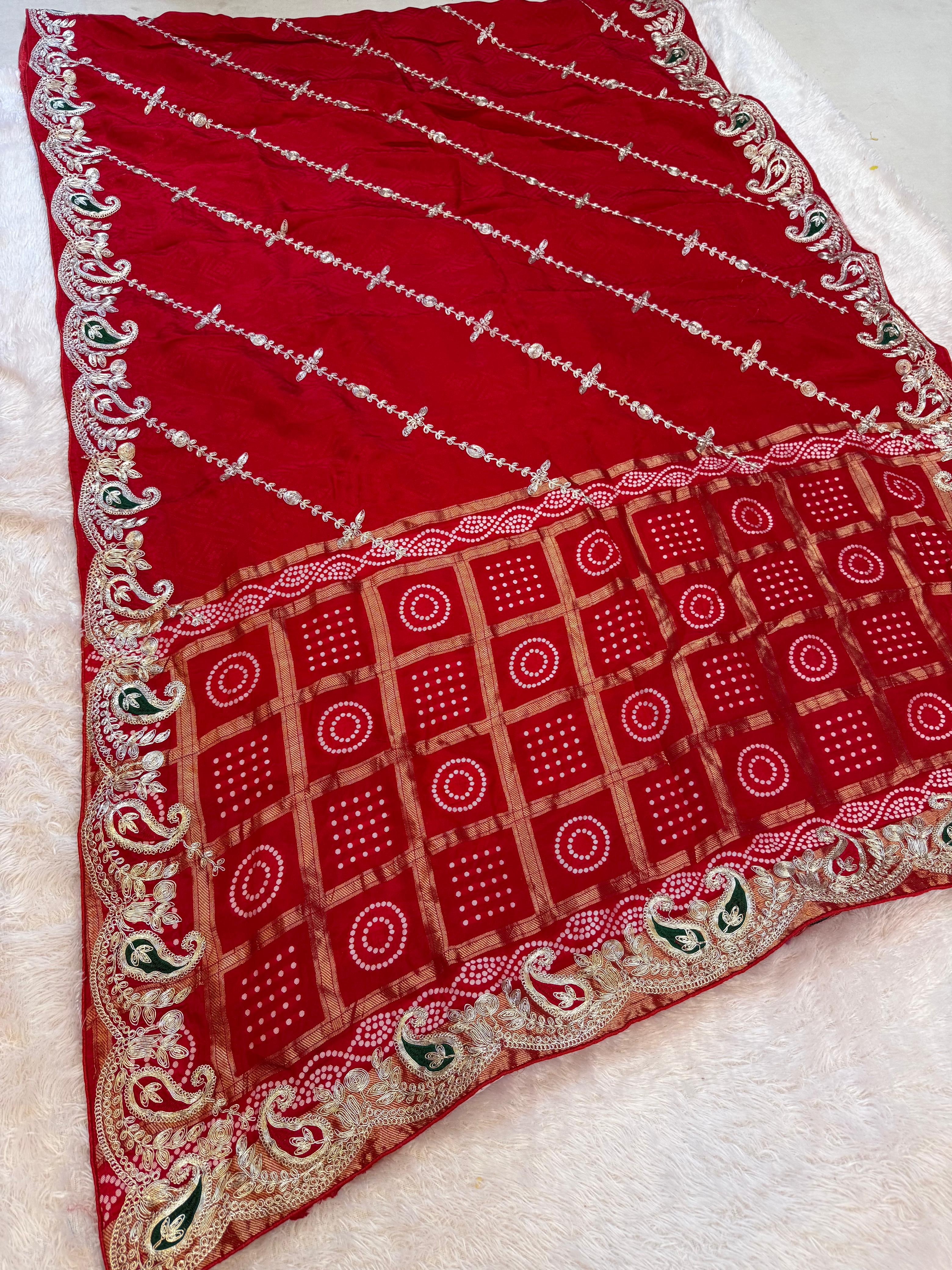 Traditional Pure H O Silk Saree With Pittan Work