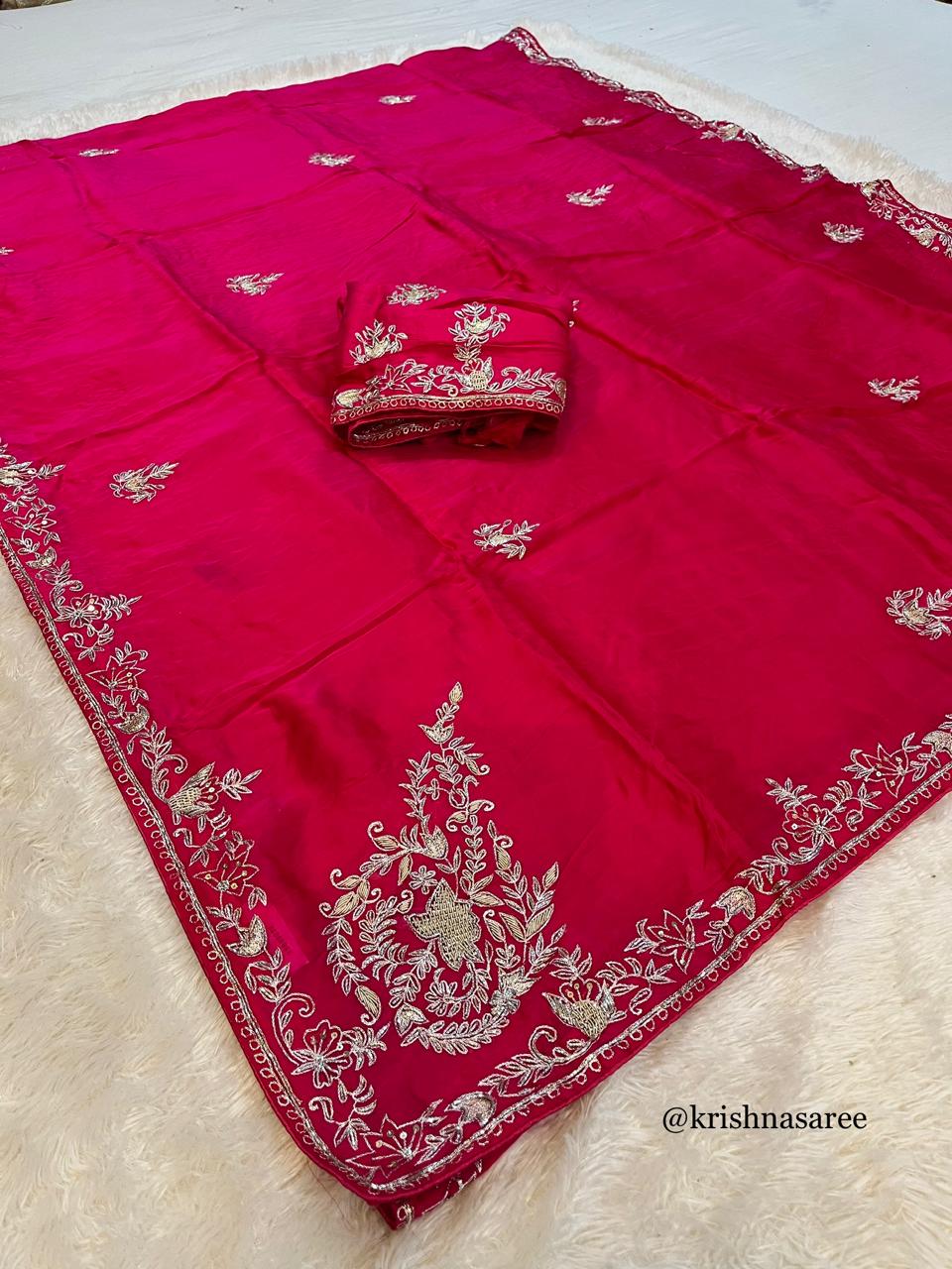 Luxury Pure  HO Silk Saree With Premium Handwork