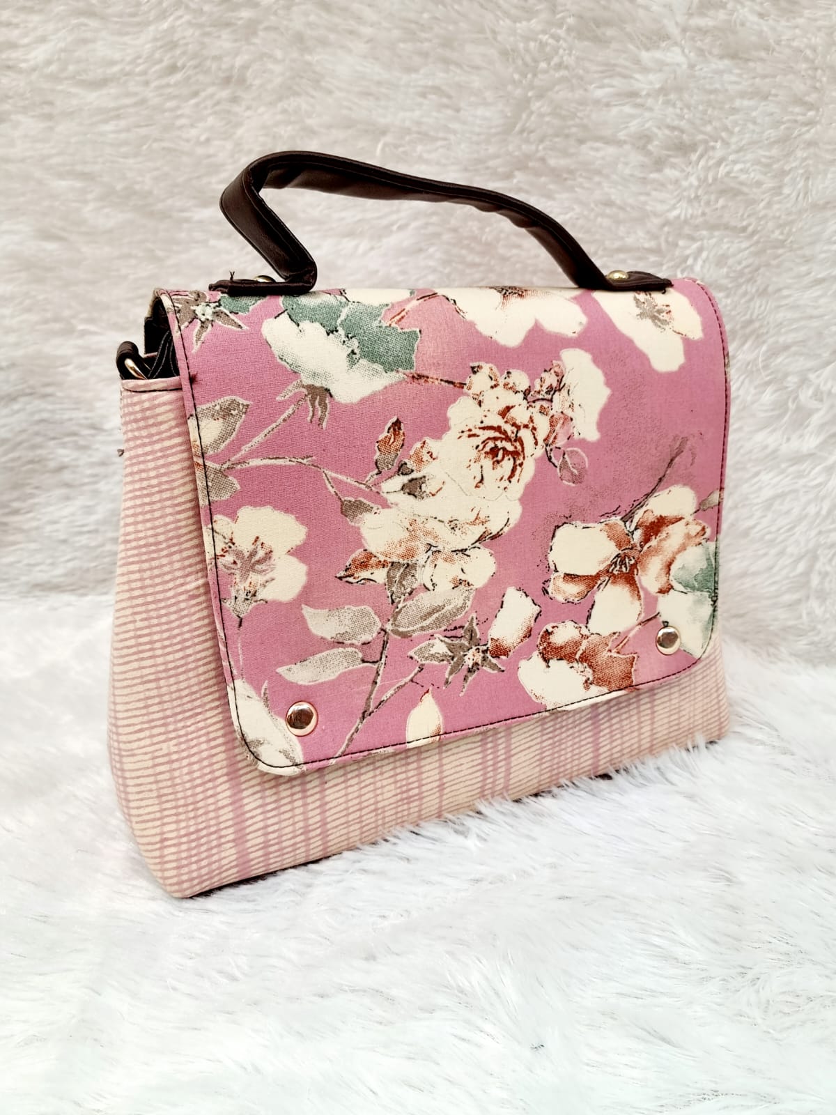 HandBlock Print Tow Partition Fancy Sling Purse