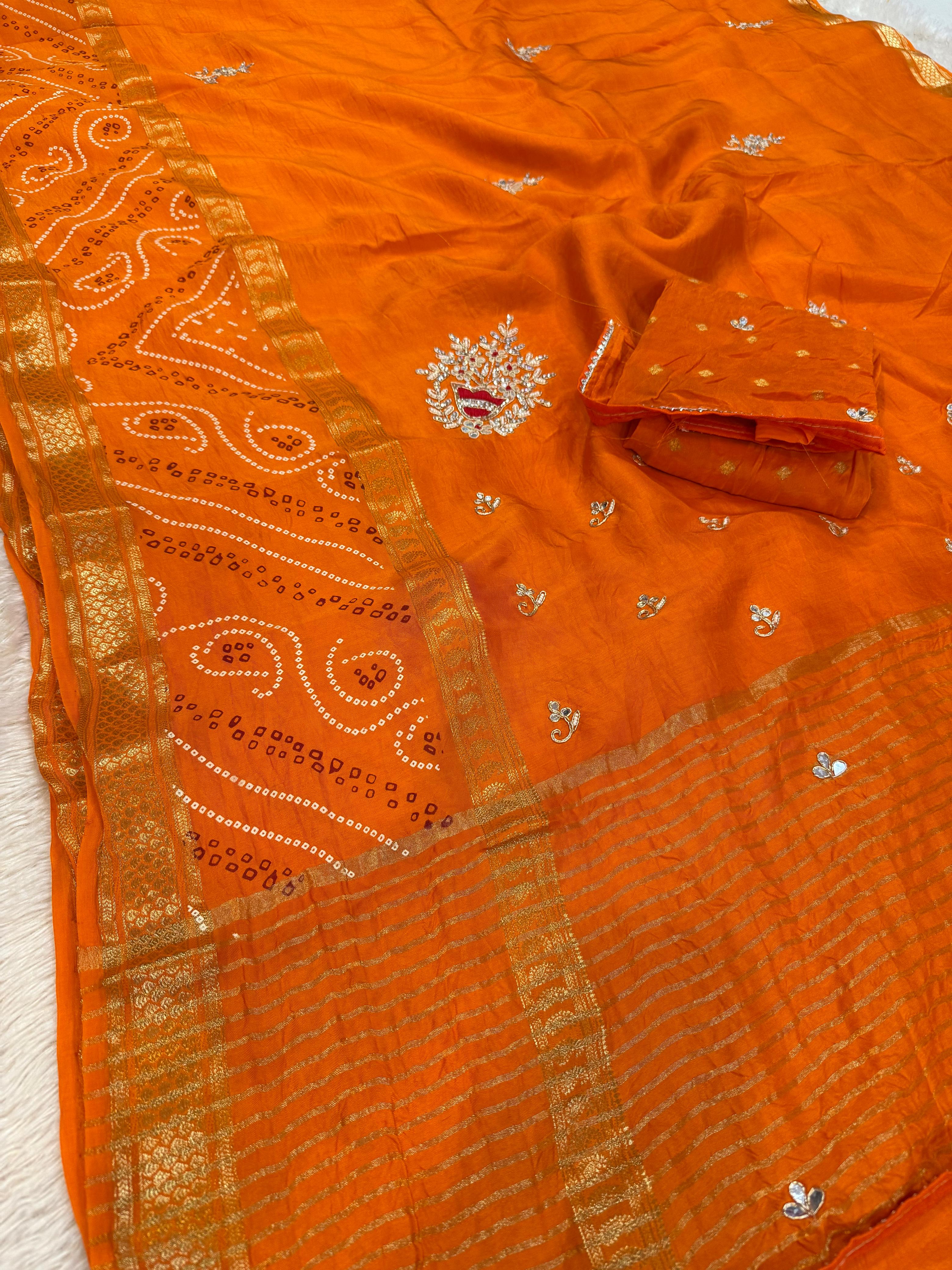 Traditional Dolla Silk Saree With Handwork