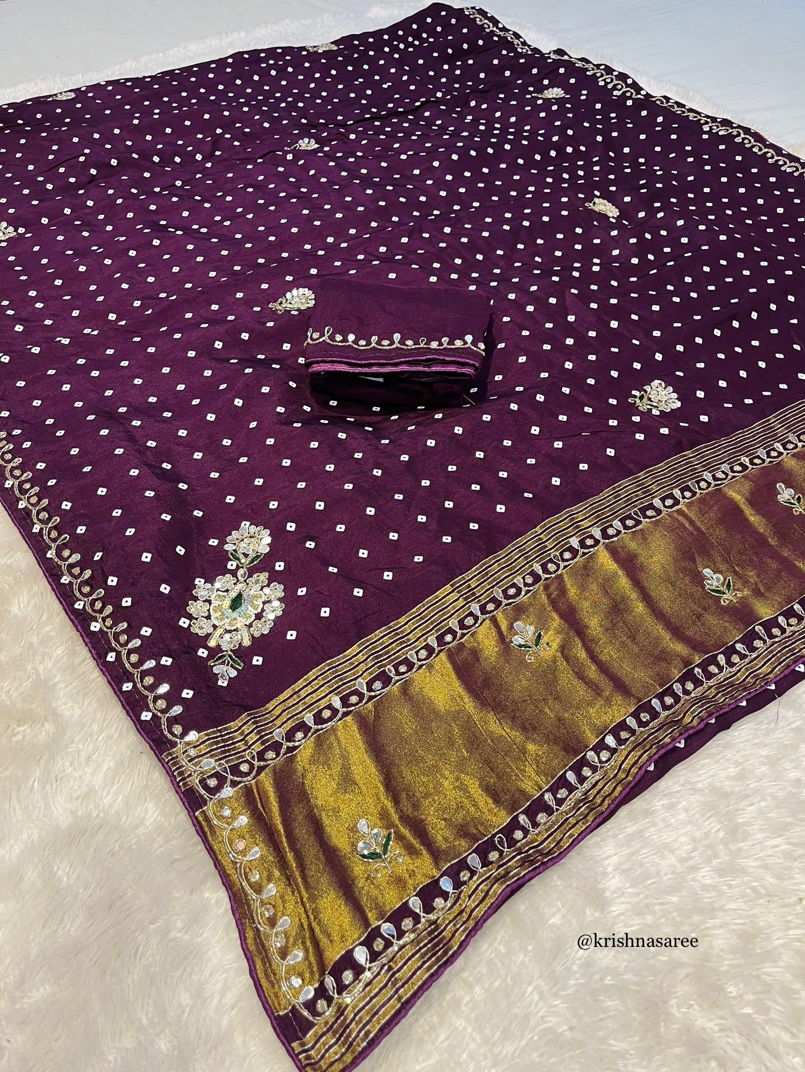 Dolla Silk Saree With Handwork