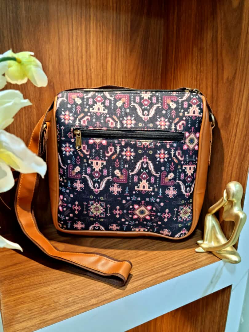 HandBlock Print Tow Partition Fancy Sling Purse
