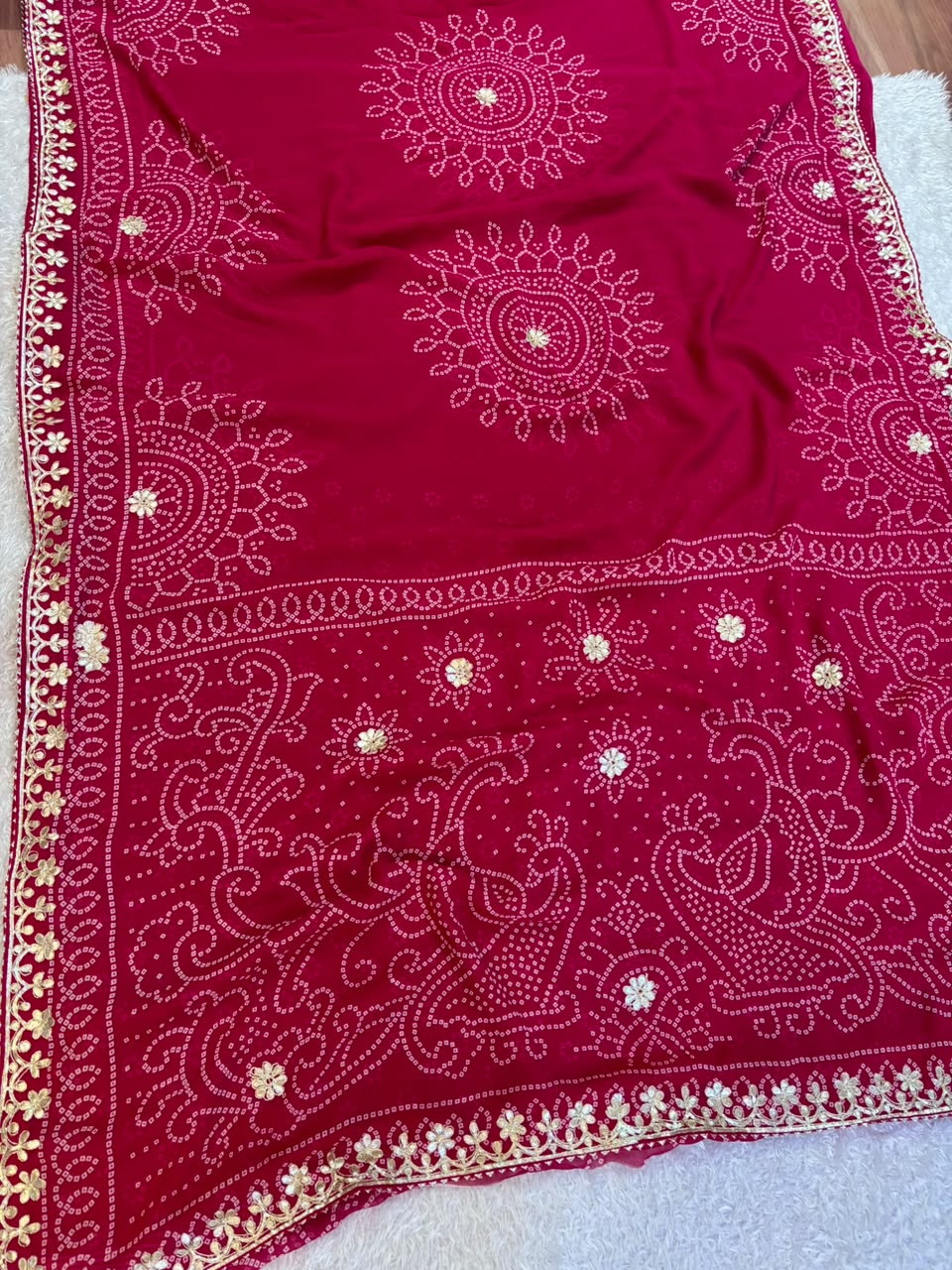 Designer Georgette Saree with Gottapatti Work