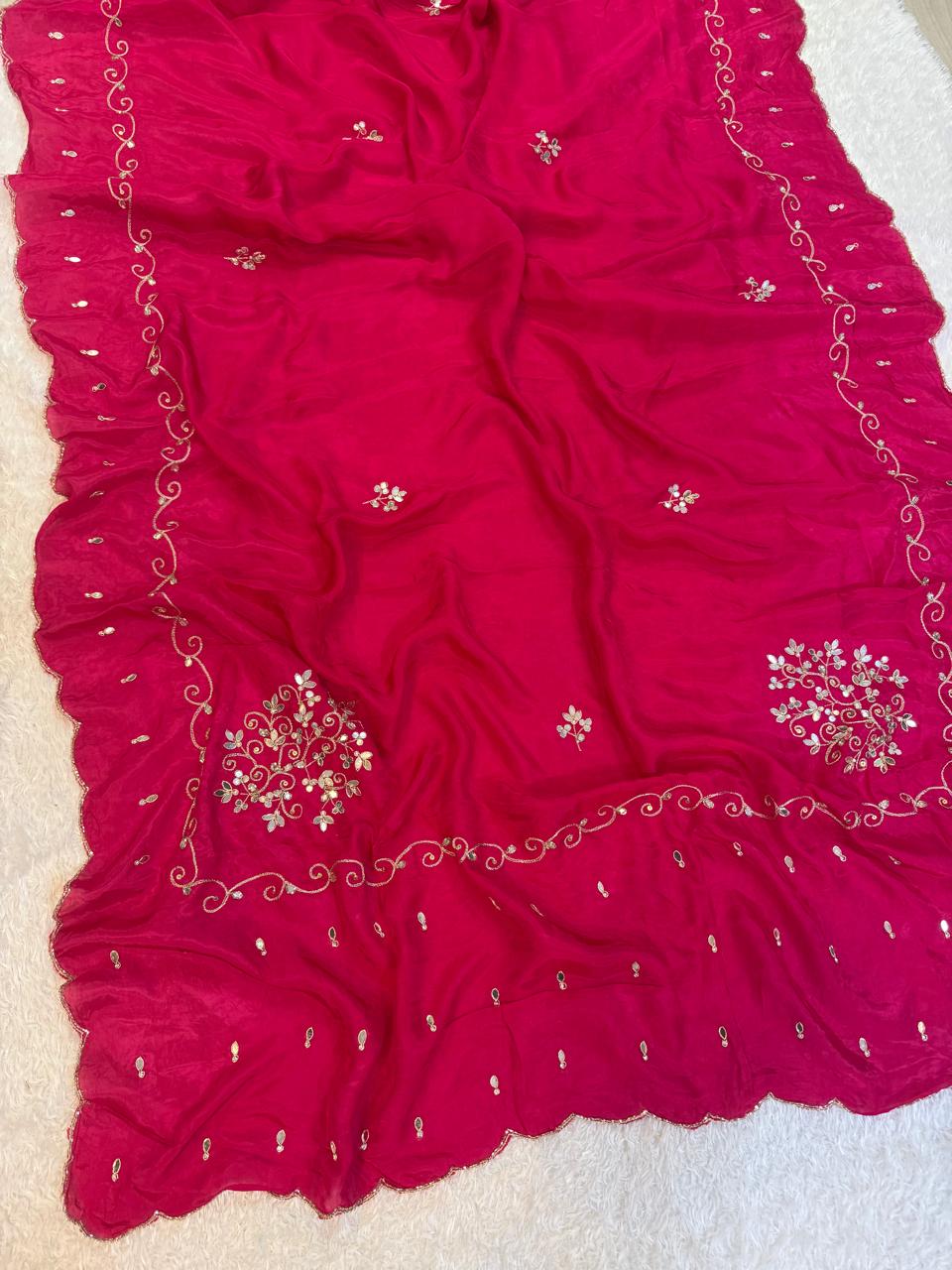 Premium H.O Silk Saree with Beautiful Handwork