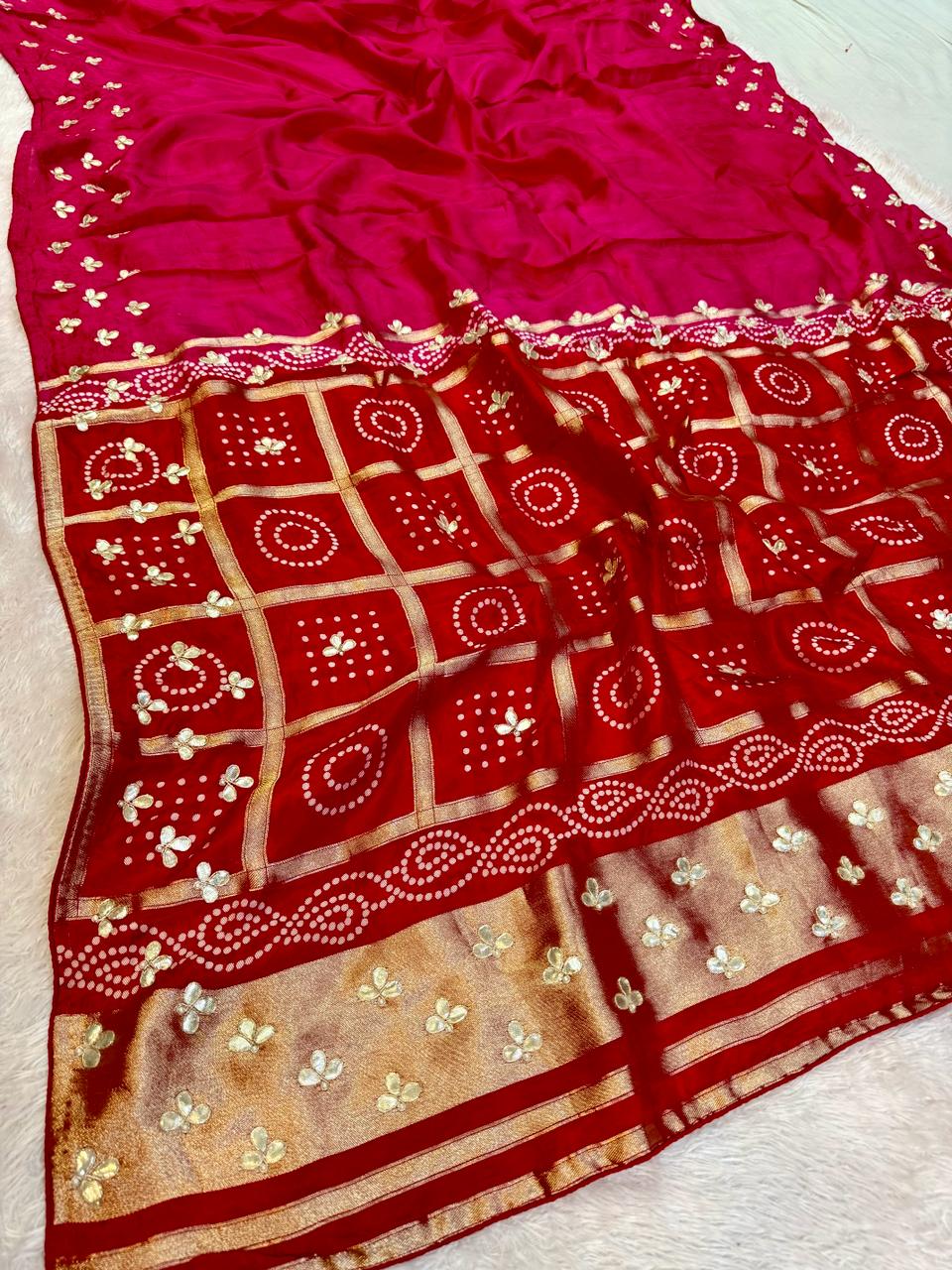 Latest Upada Silk Saree With Handwork