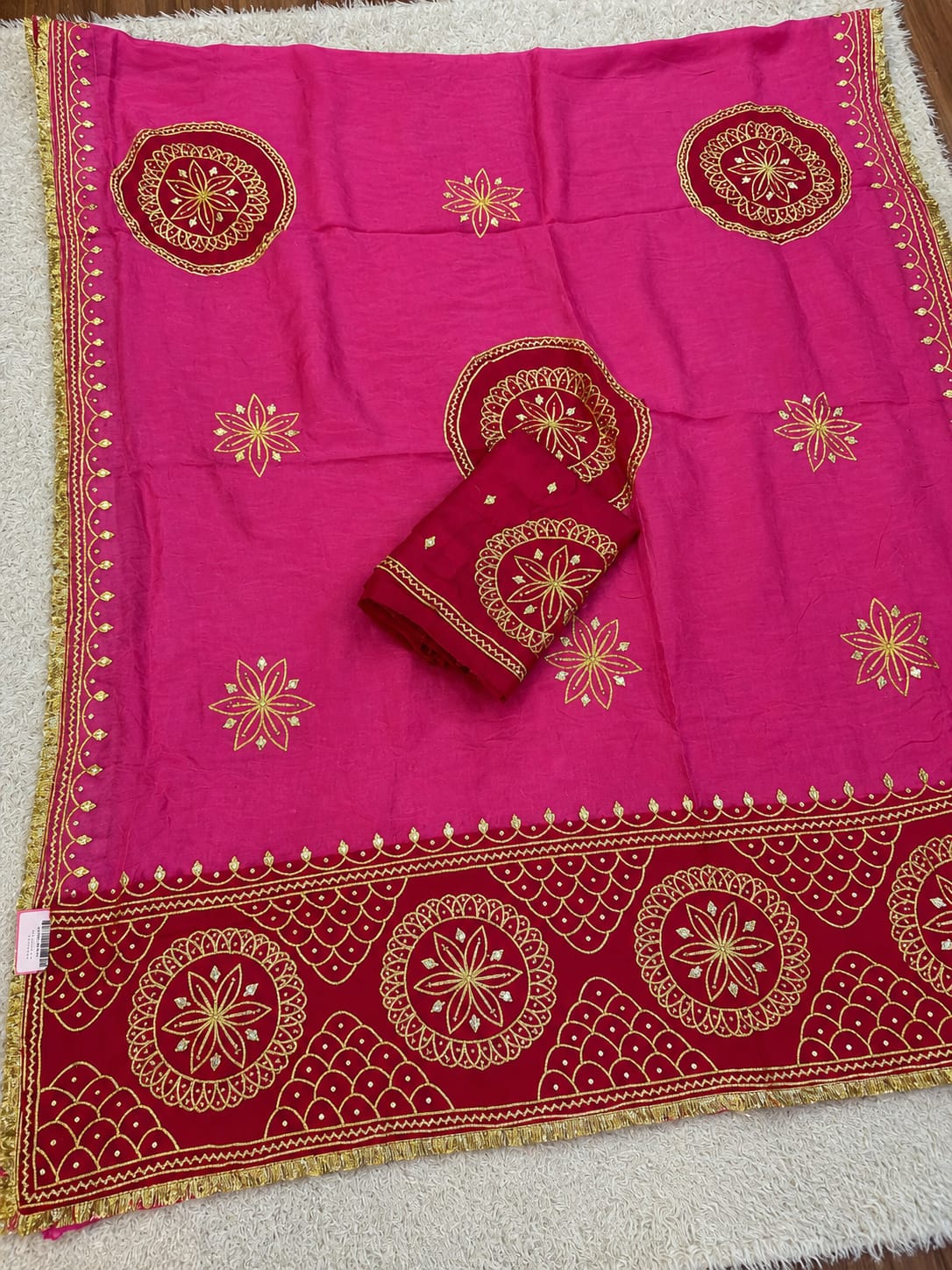 Designer Upada silk Saree With Gottapati Work