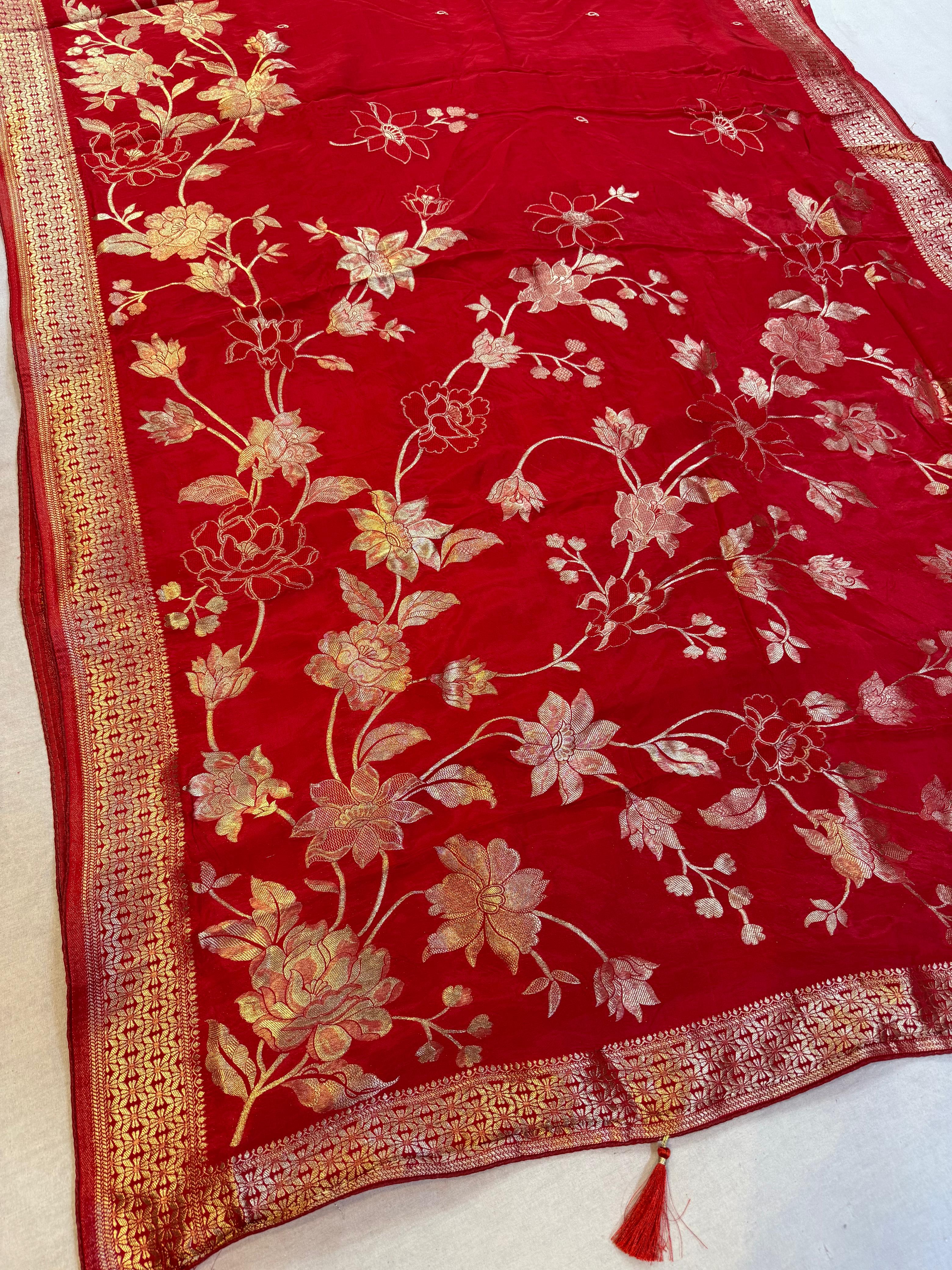 Beautiful Upada Silk Saree With Zari Work