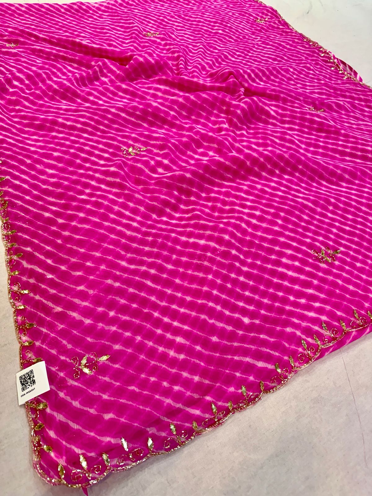 Beautiful Wari Chiffon Saree With Handwork
