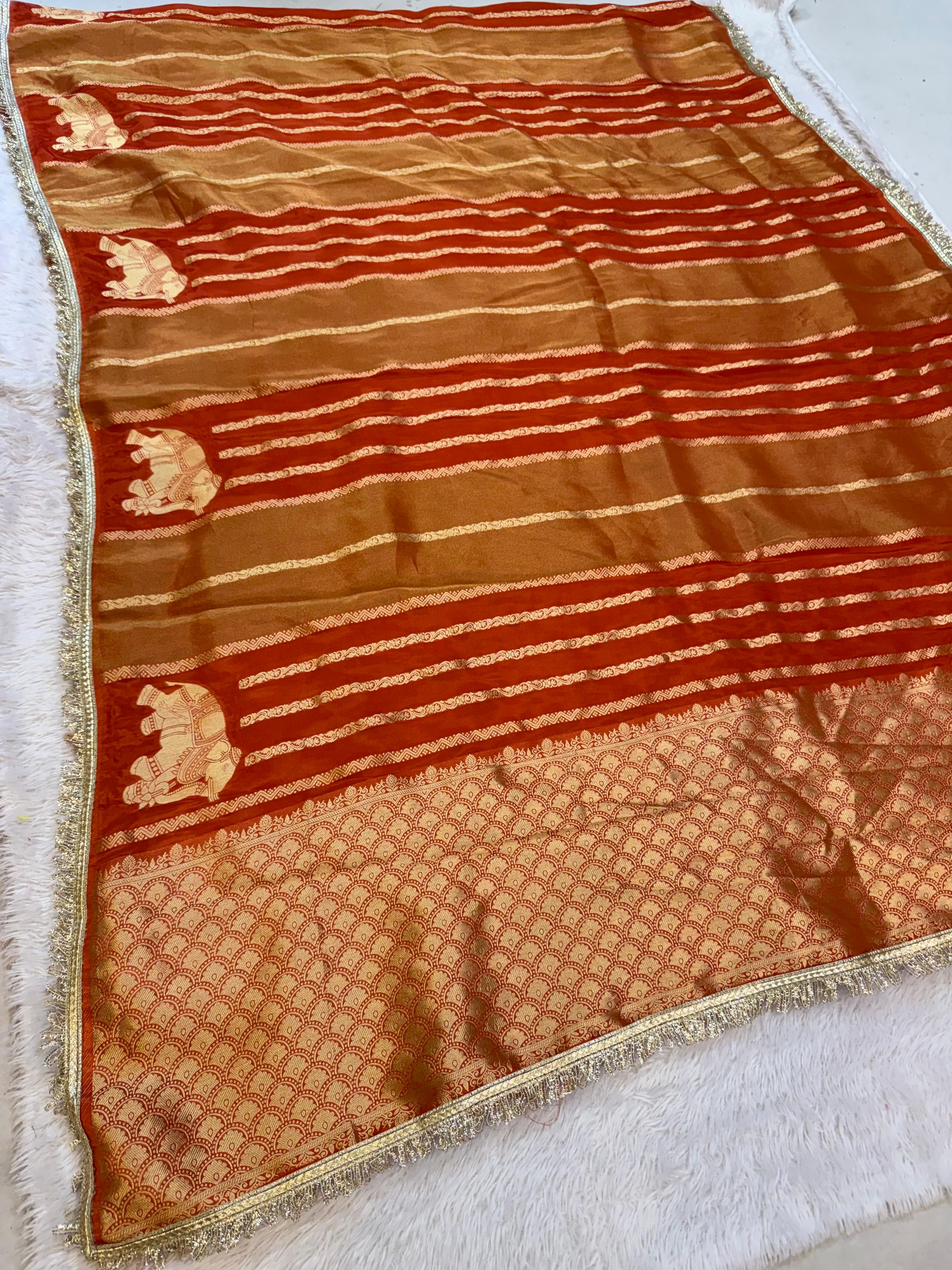 Designer Pure H O Silk Saree With Weaving Work