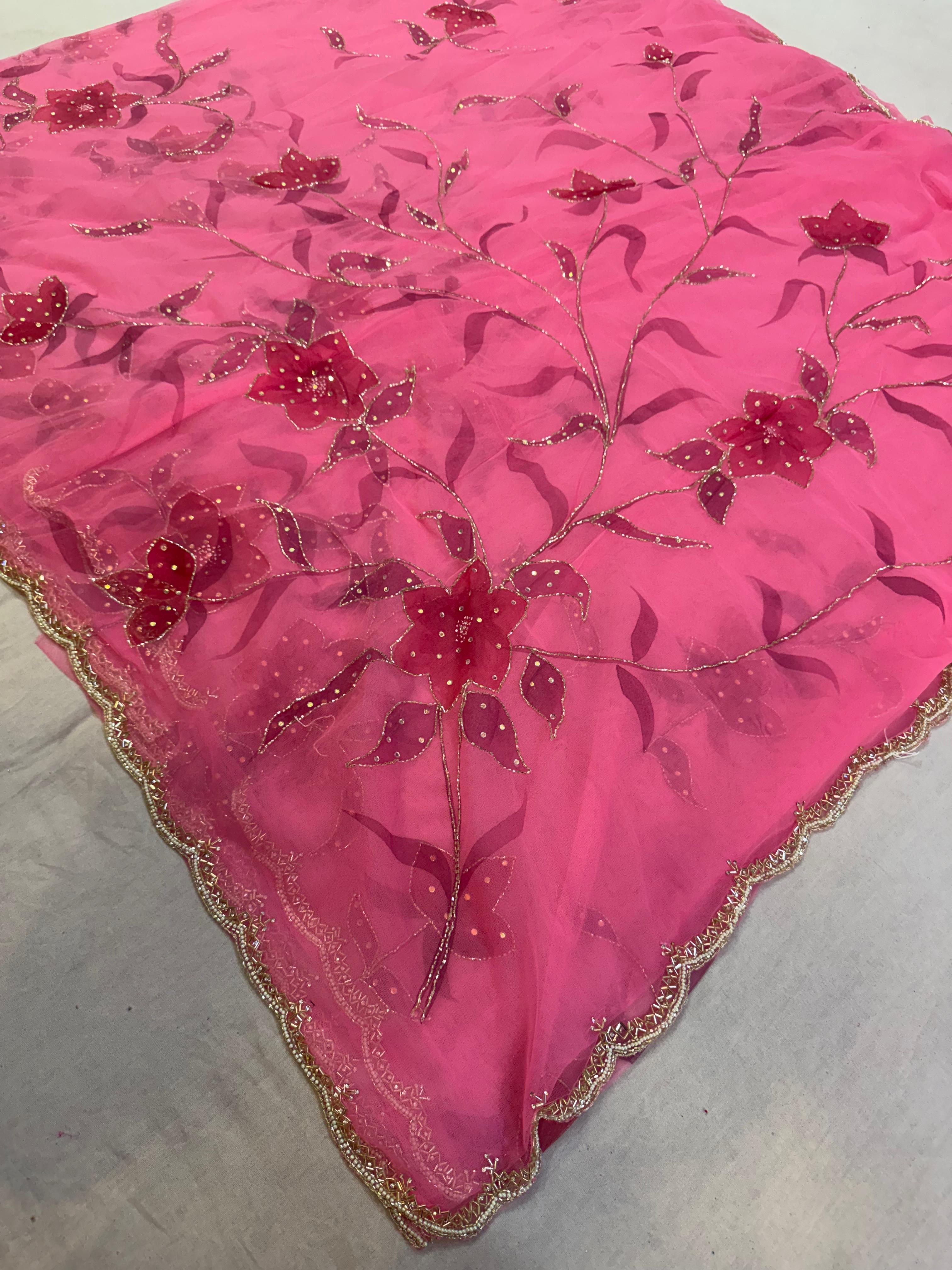 Beautiful Fancy Net Fabric Saree
