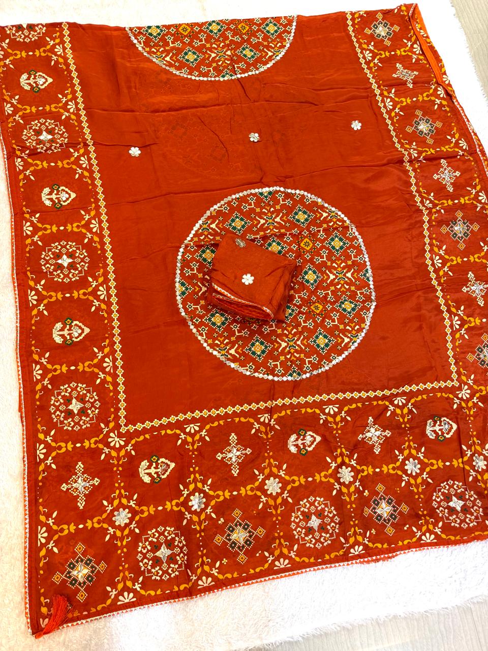 Designer Upada silk Saree With Gottapati Work