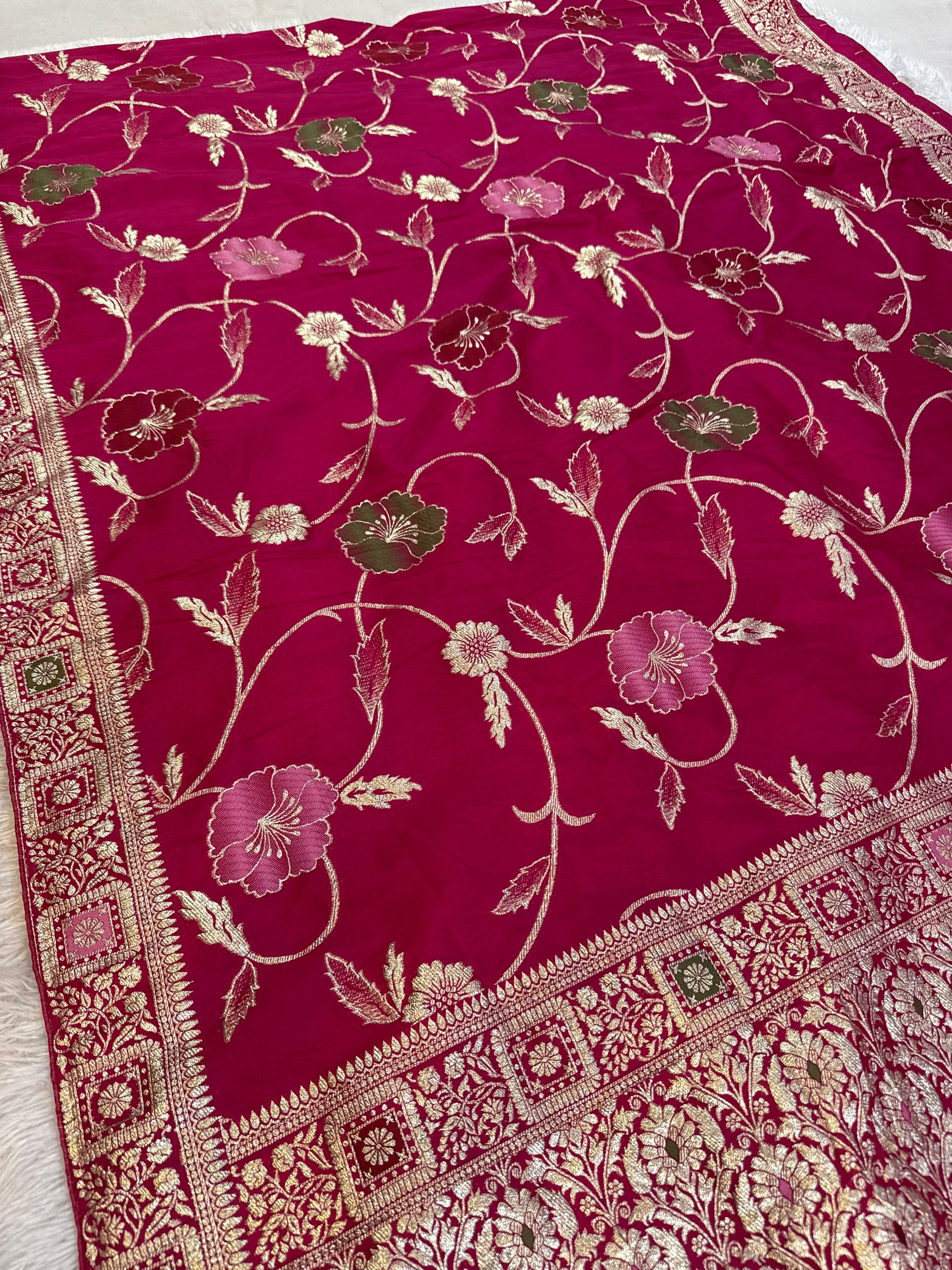 Designer Nylon Dolla Silk Saree With Upada Jarri