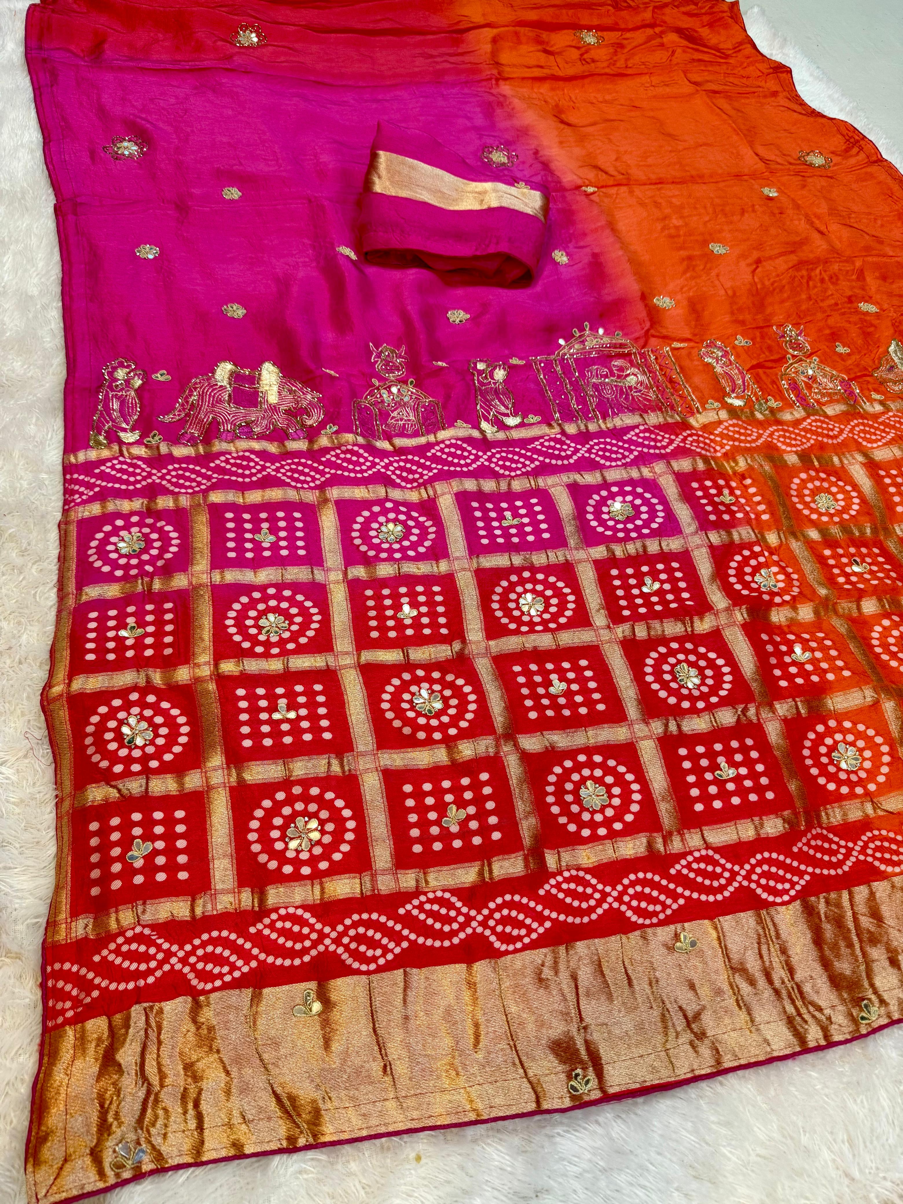 Dolla Silk Saree With Traditional Handwork