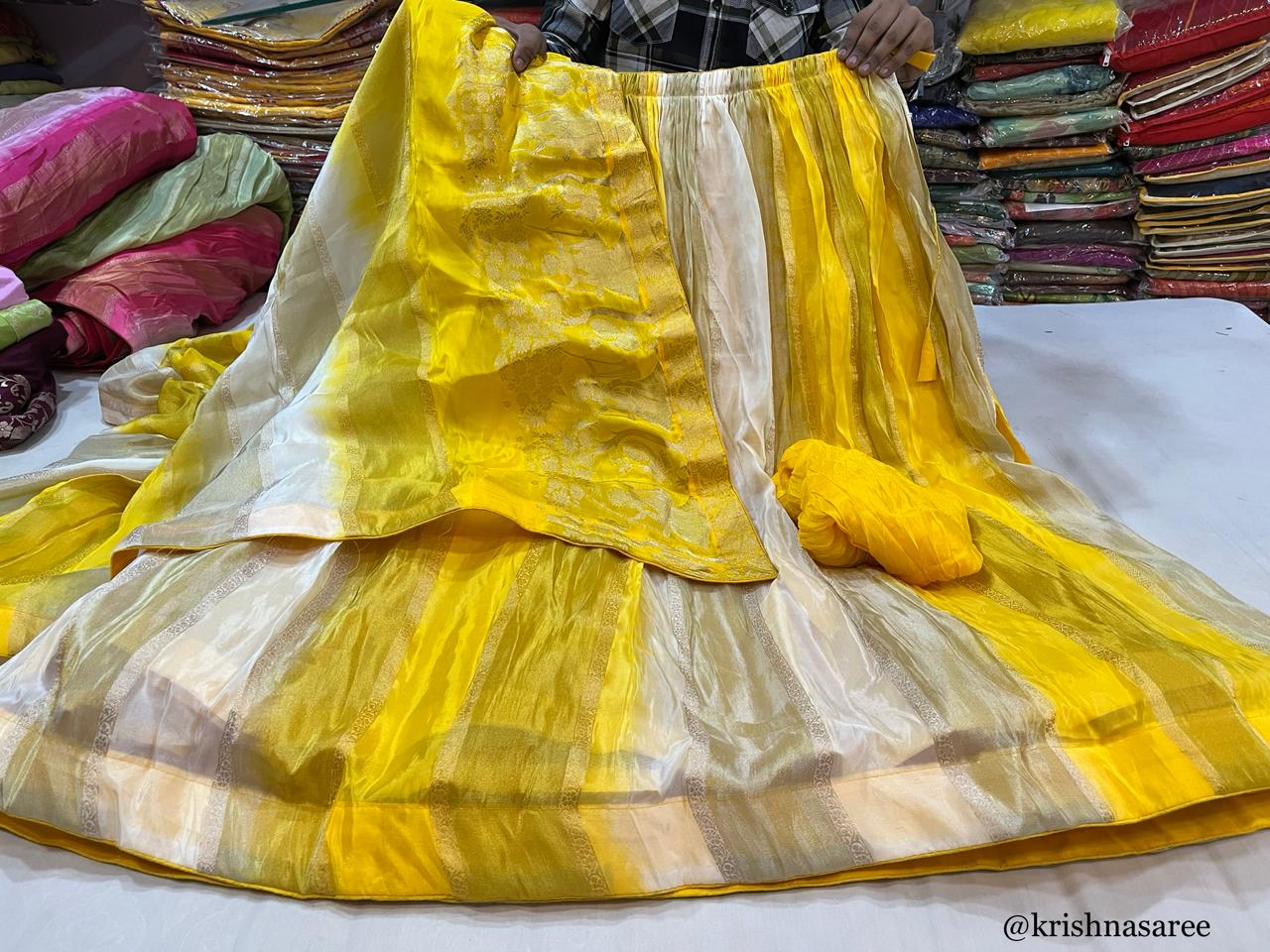 Beautiful H.O. Silk X Tissue Lehenga