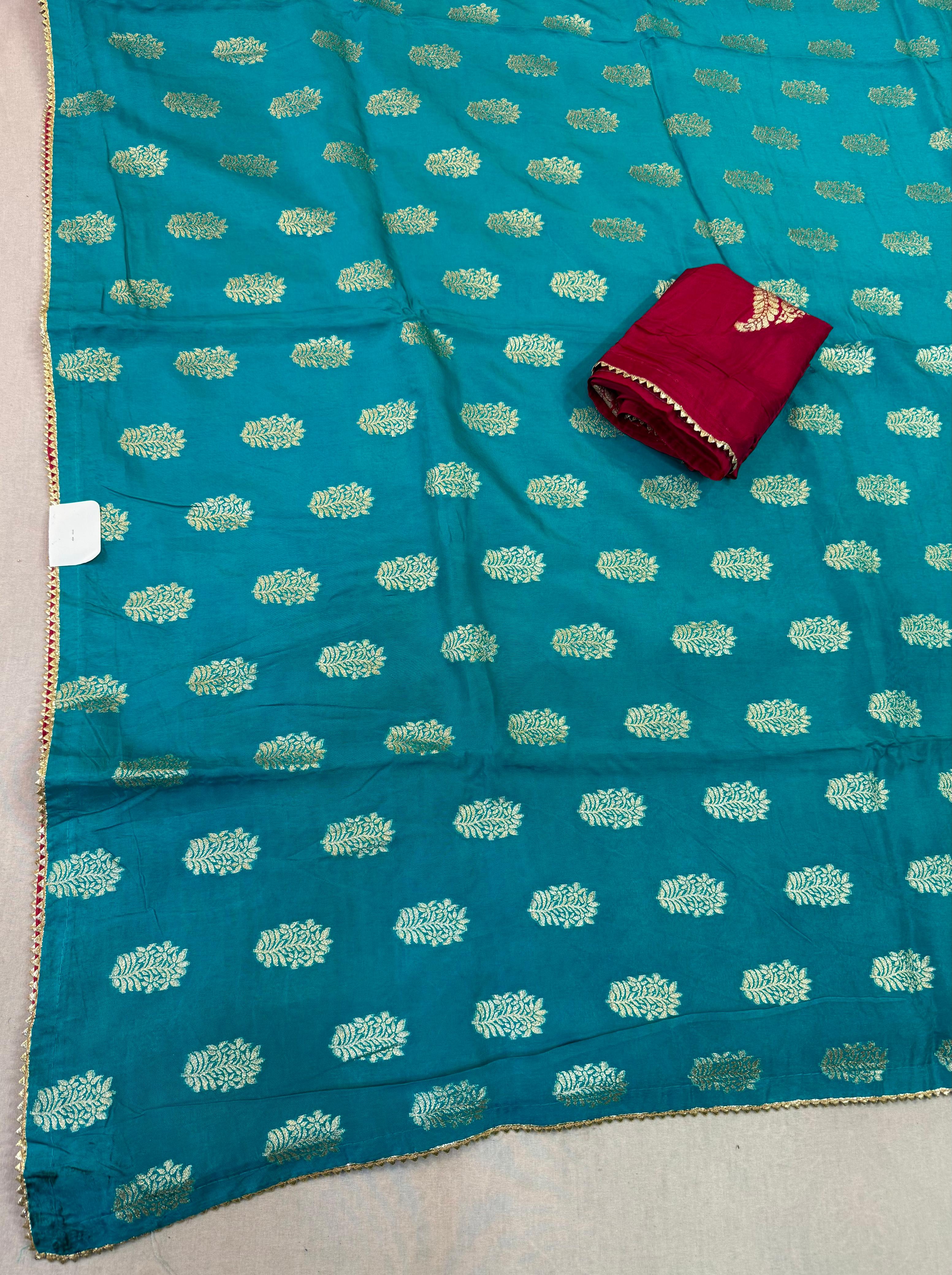 Latest Naylon Dolla Silk Saree With Weaving Work