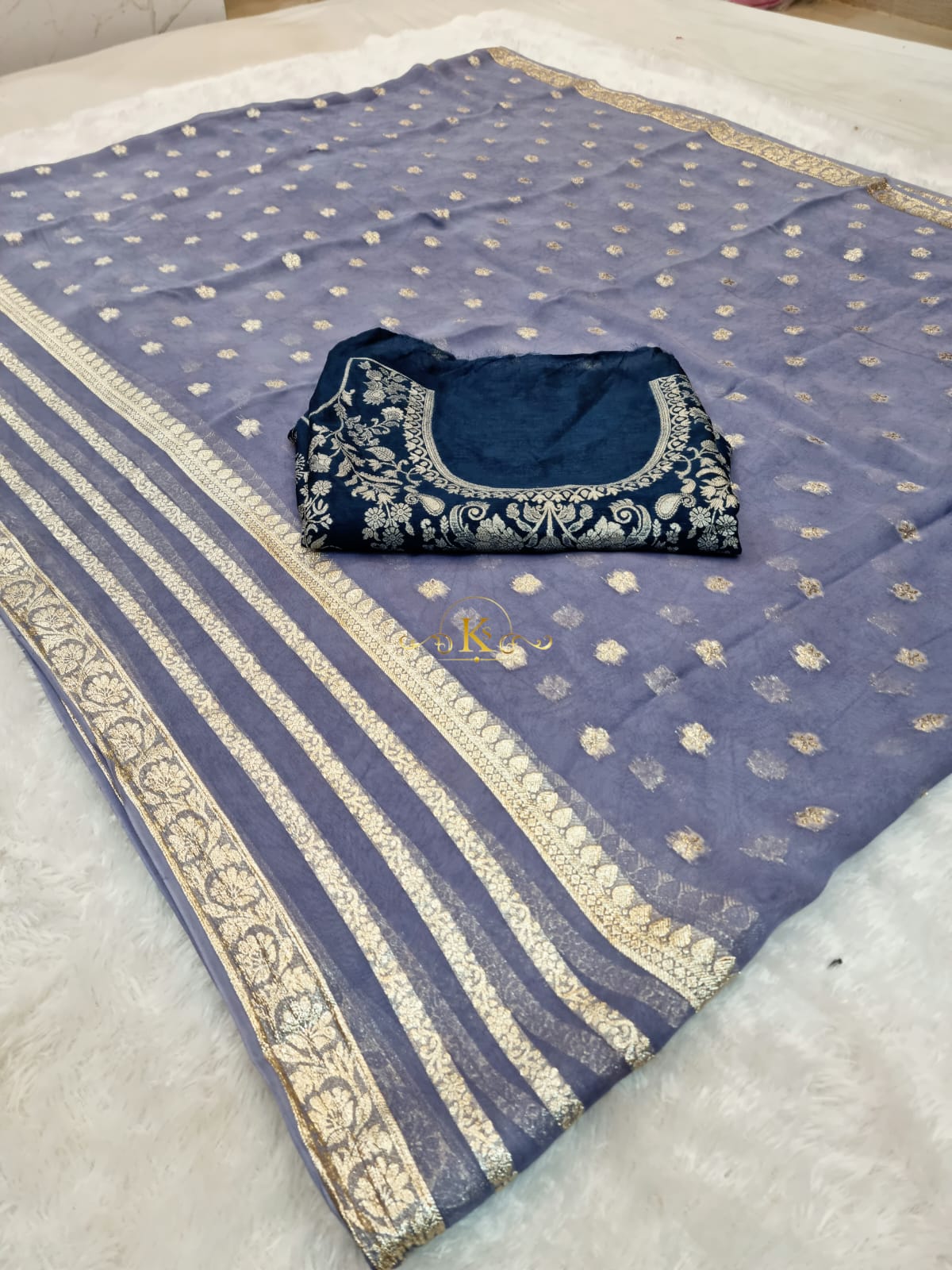 Trending Viscose Georgette Saree With Mx Jari