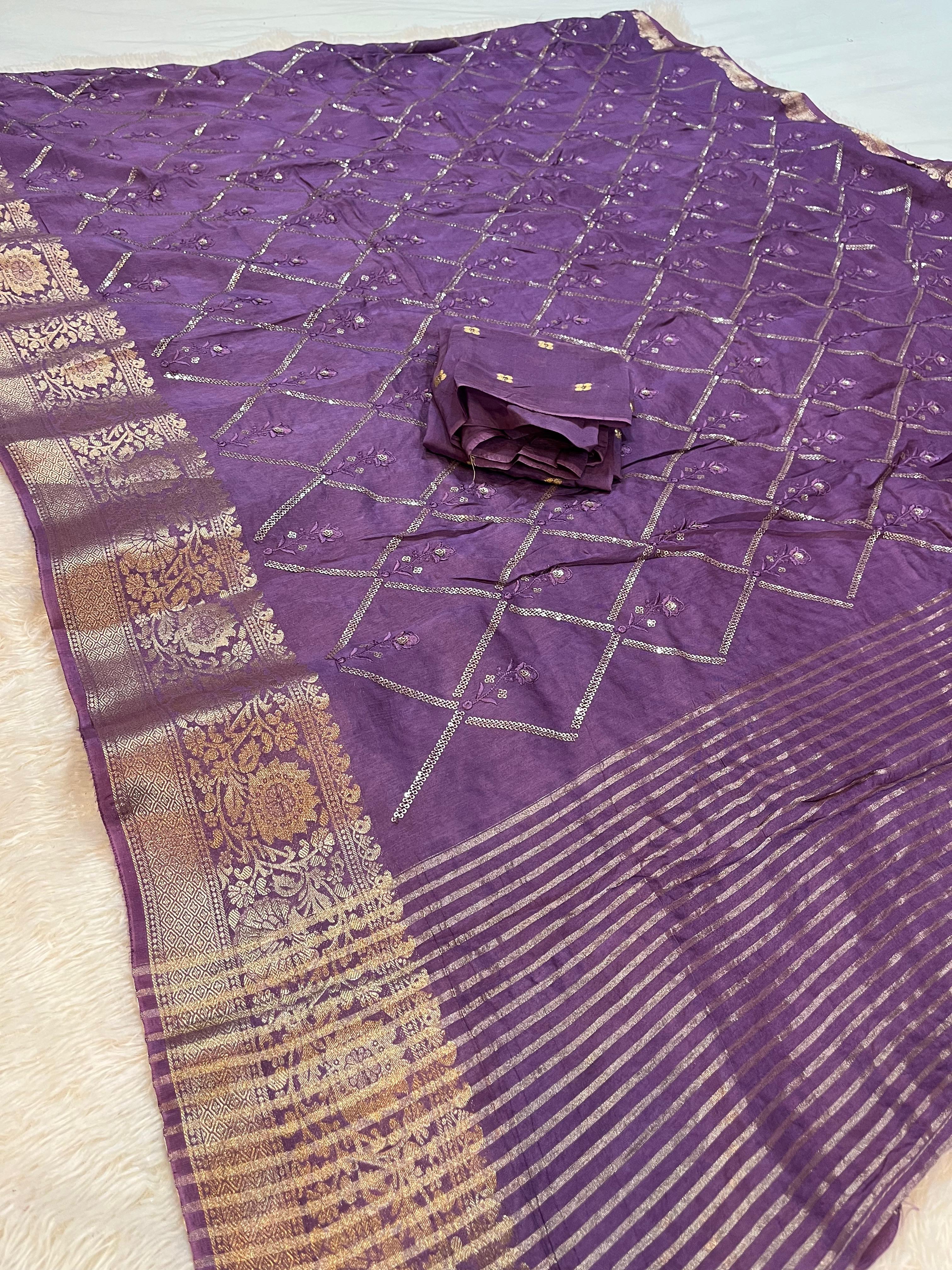 Dolla Silk Saree With Sequence Work