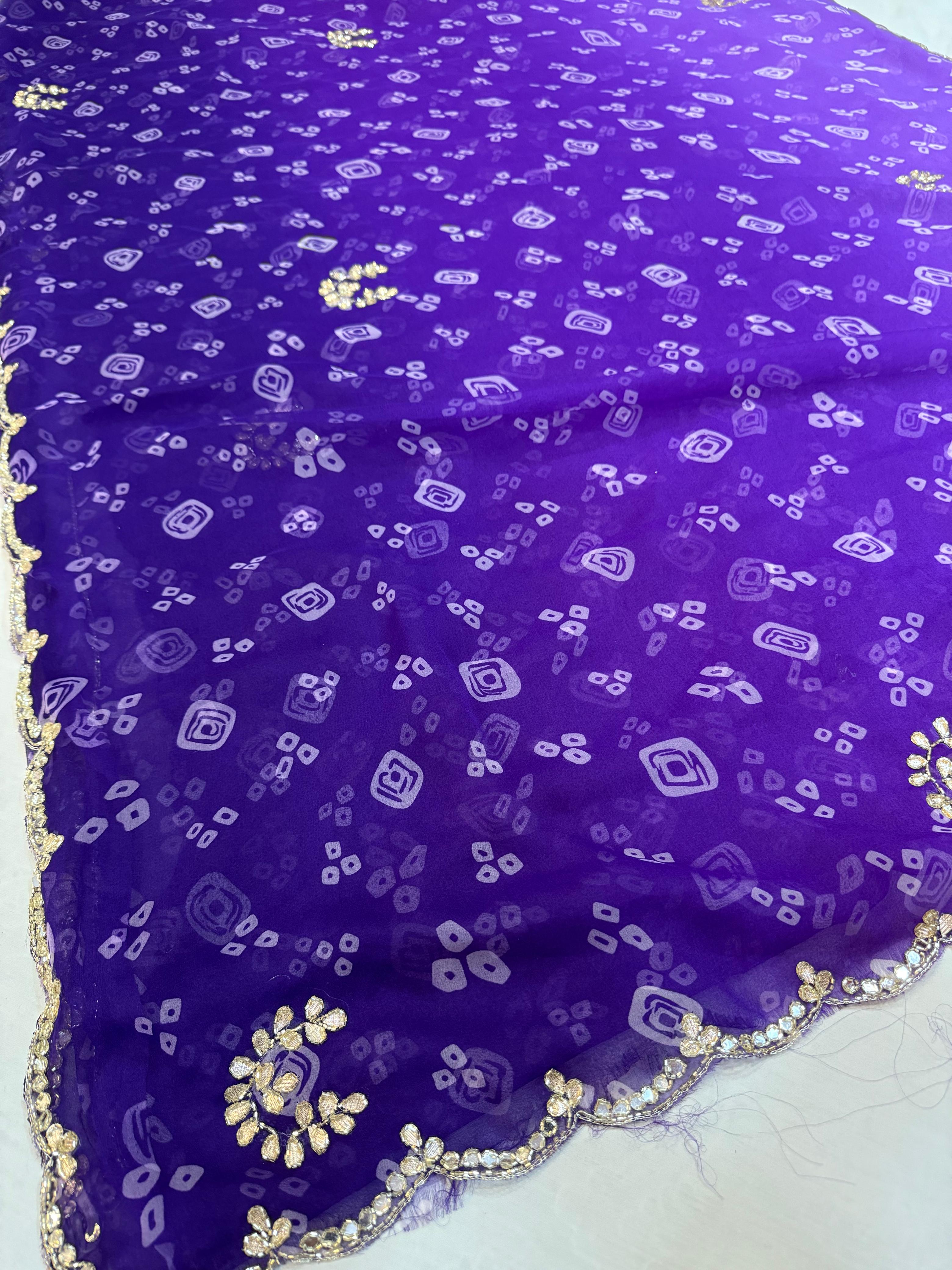 Georgatte Weightless Febric Saree With Handwork
