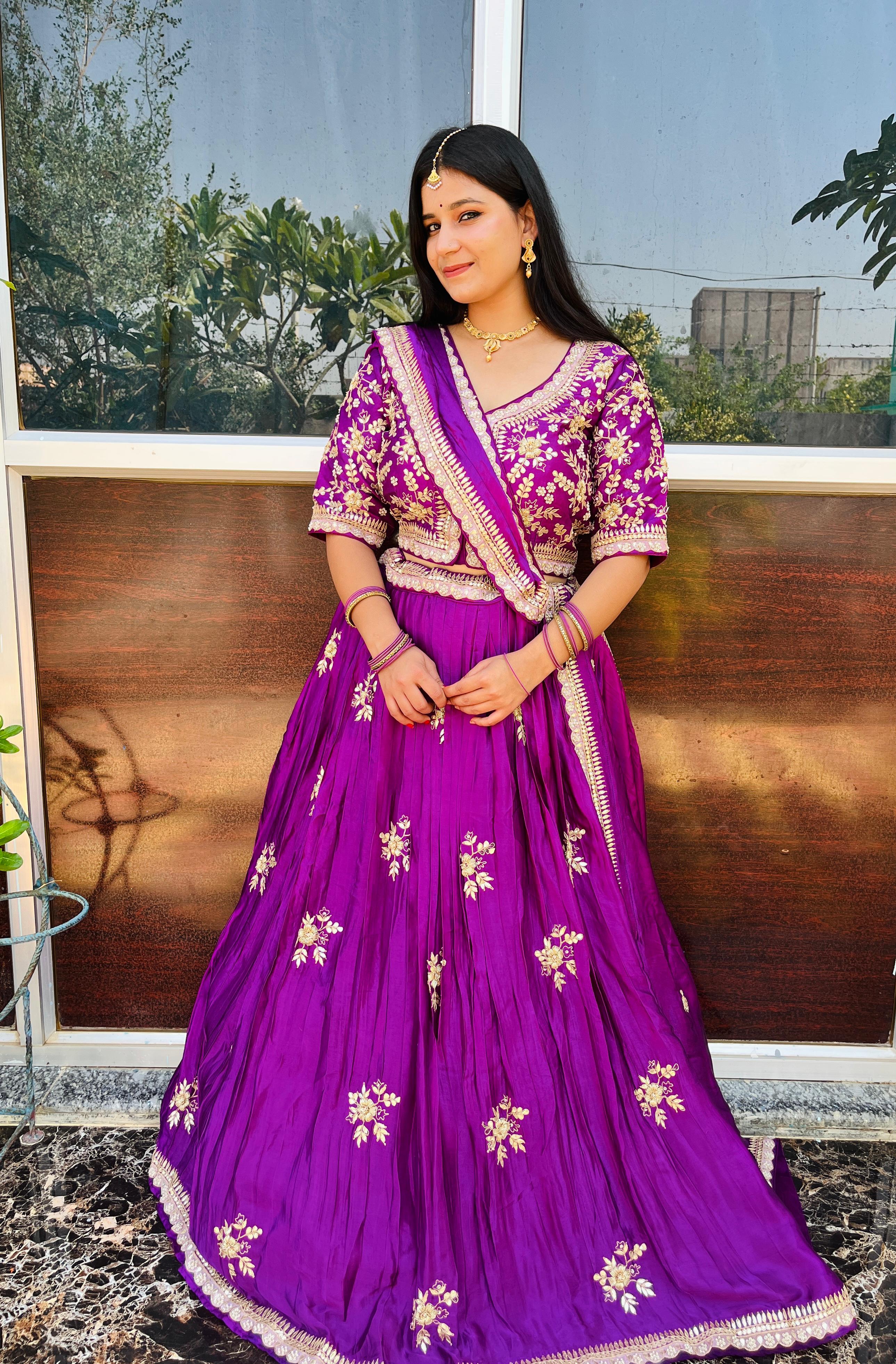 Luxury Pure Modal Gajji Silk Lehanga With Designer Blouse