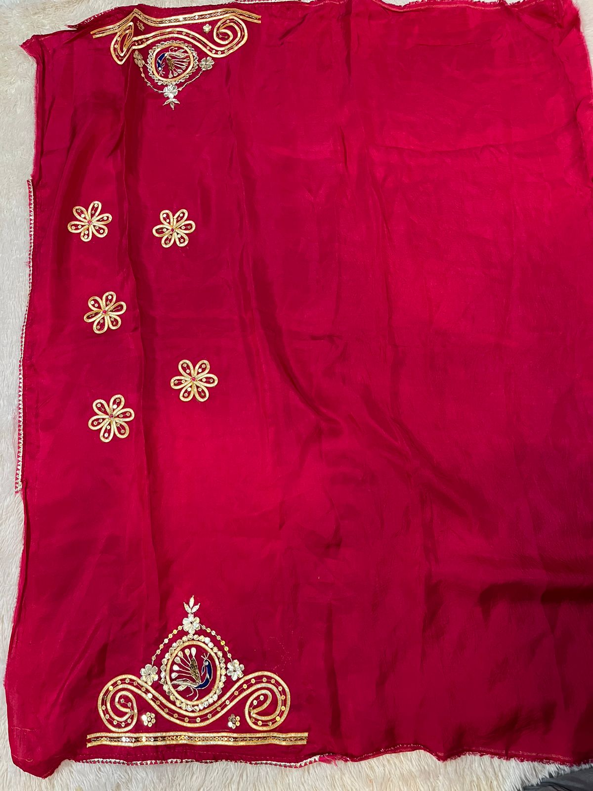 Designer coasmos Saree With Gottappatti X Handwork