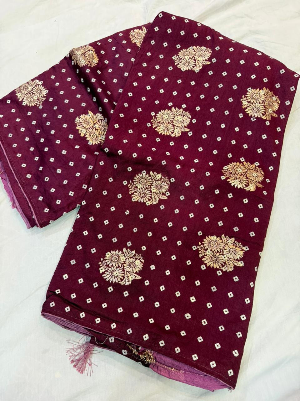 Designer Naylon Dolla Silk Saree With Weaving Work