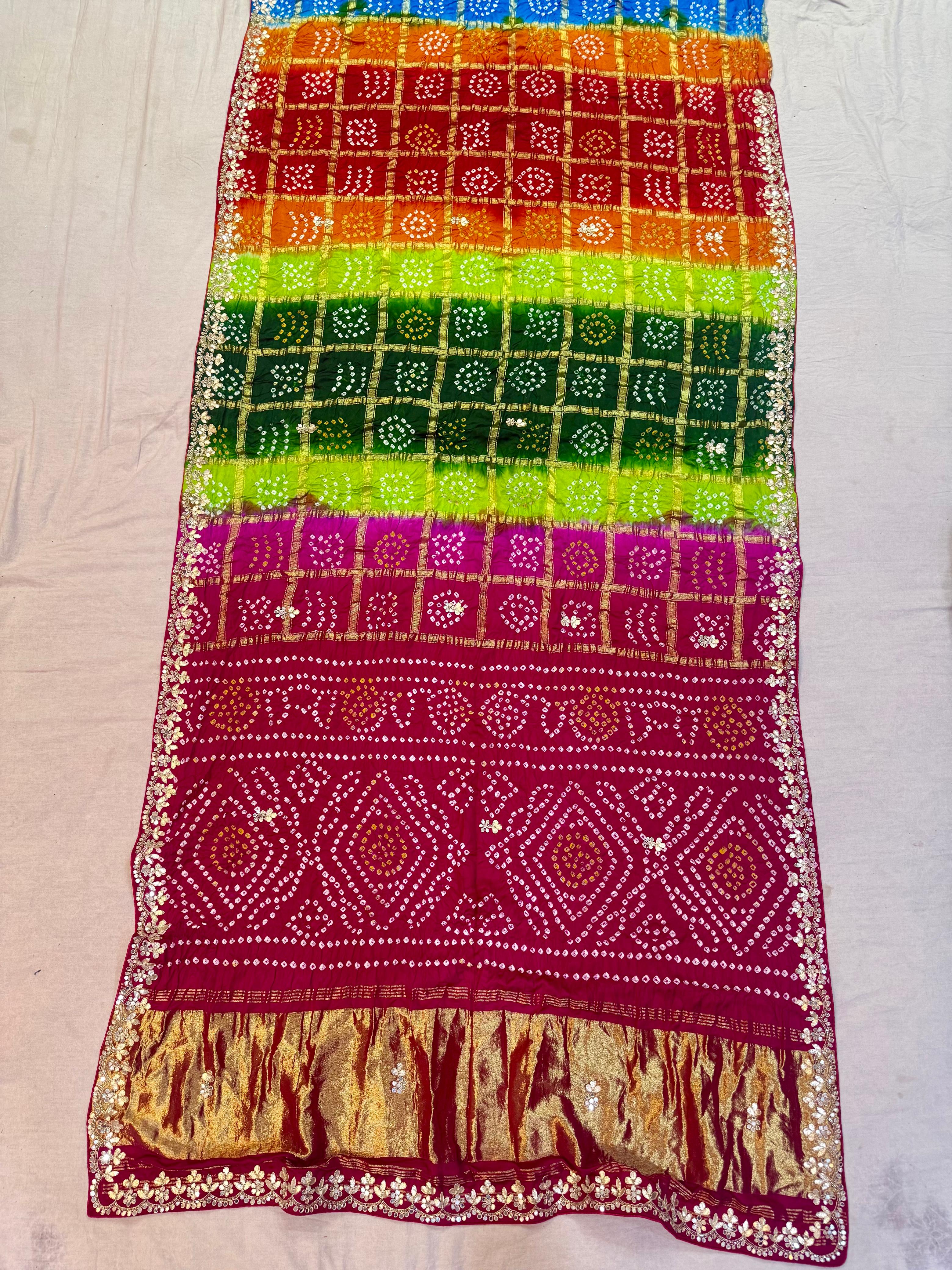 Latest Modal Gajji Silk Saree With Handwork