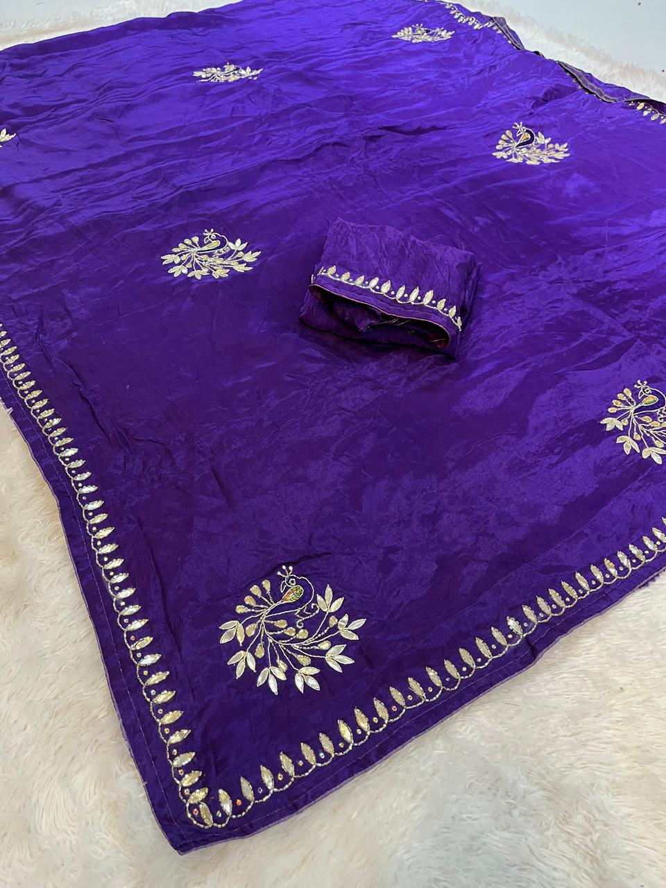 Latest H.O Silk Saree With Handwork