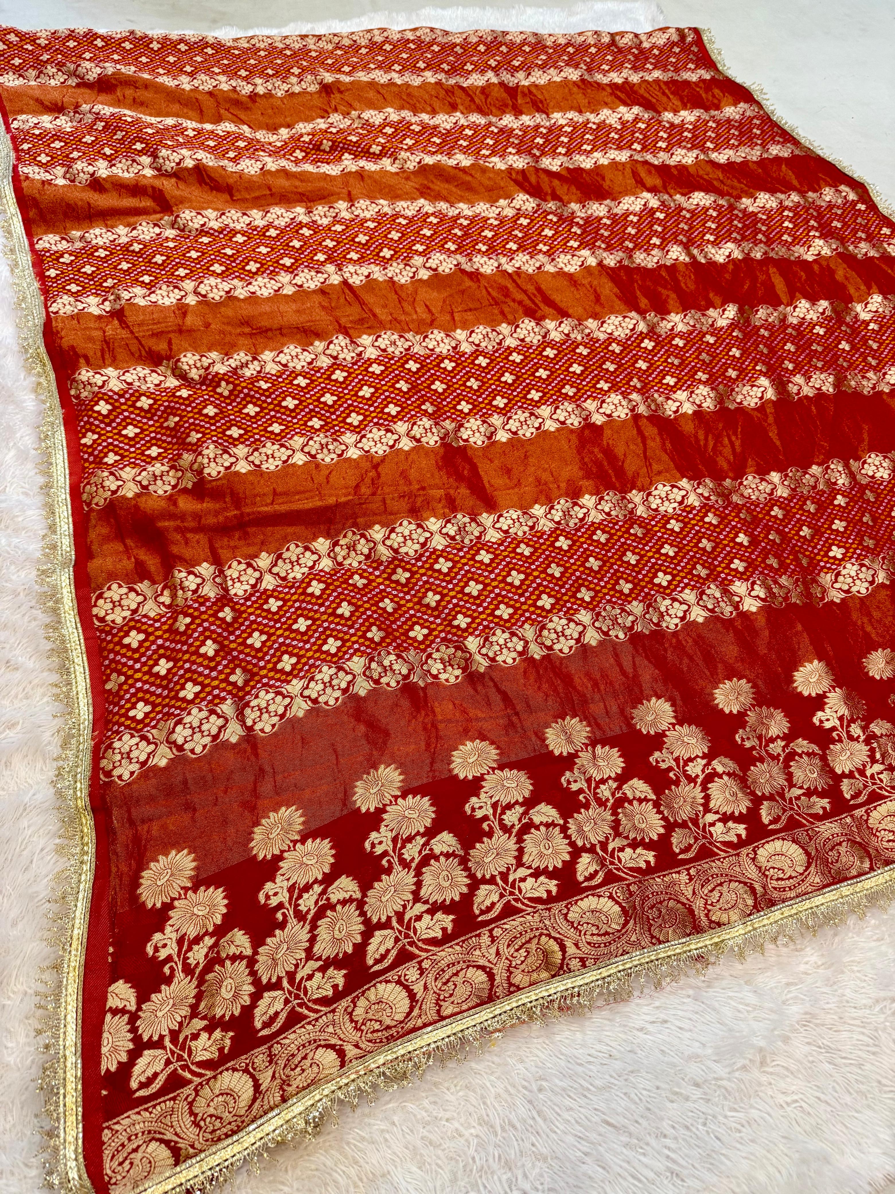 Traditional Pure H O Silk X Tissue Saree With Weaving Work