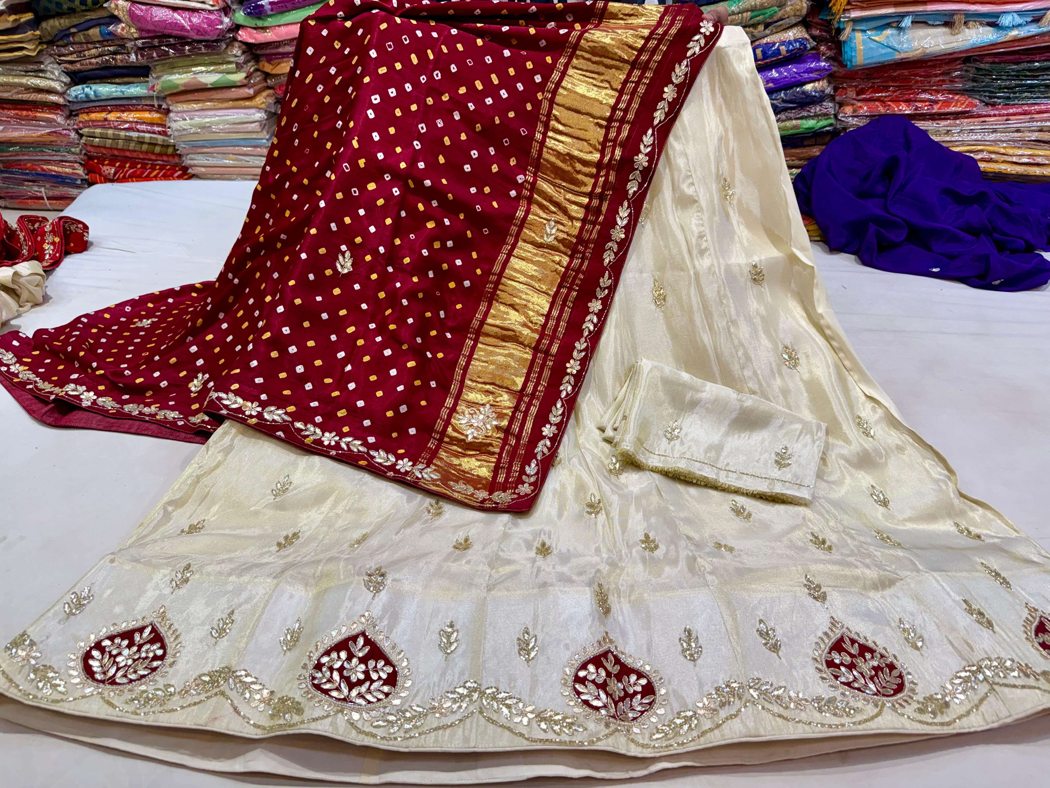 Designer Cosmos Febric lehenga With Handwork
