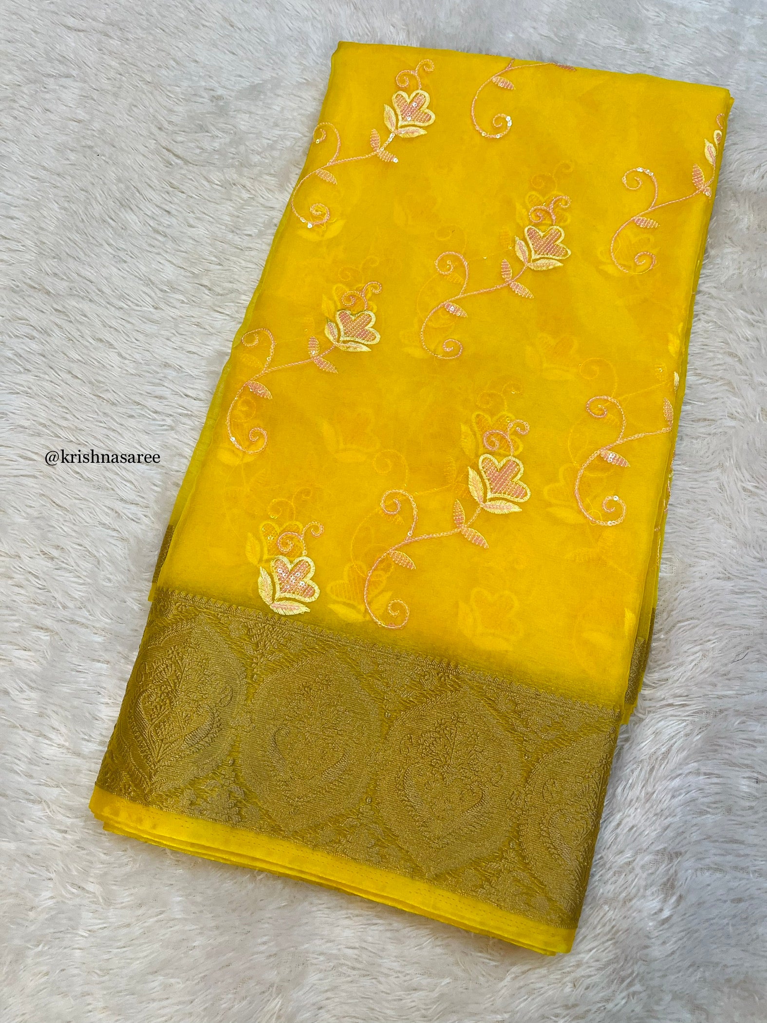 Beautiful Organza Saree With Work