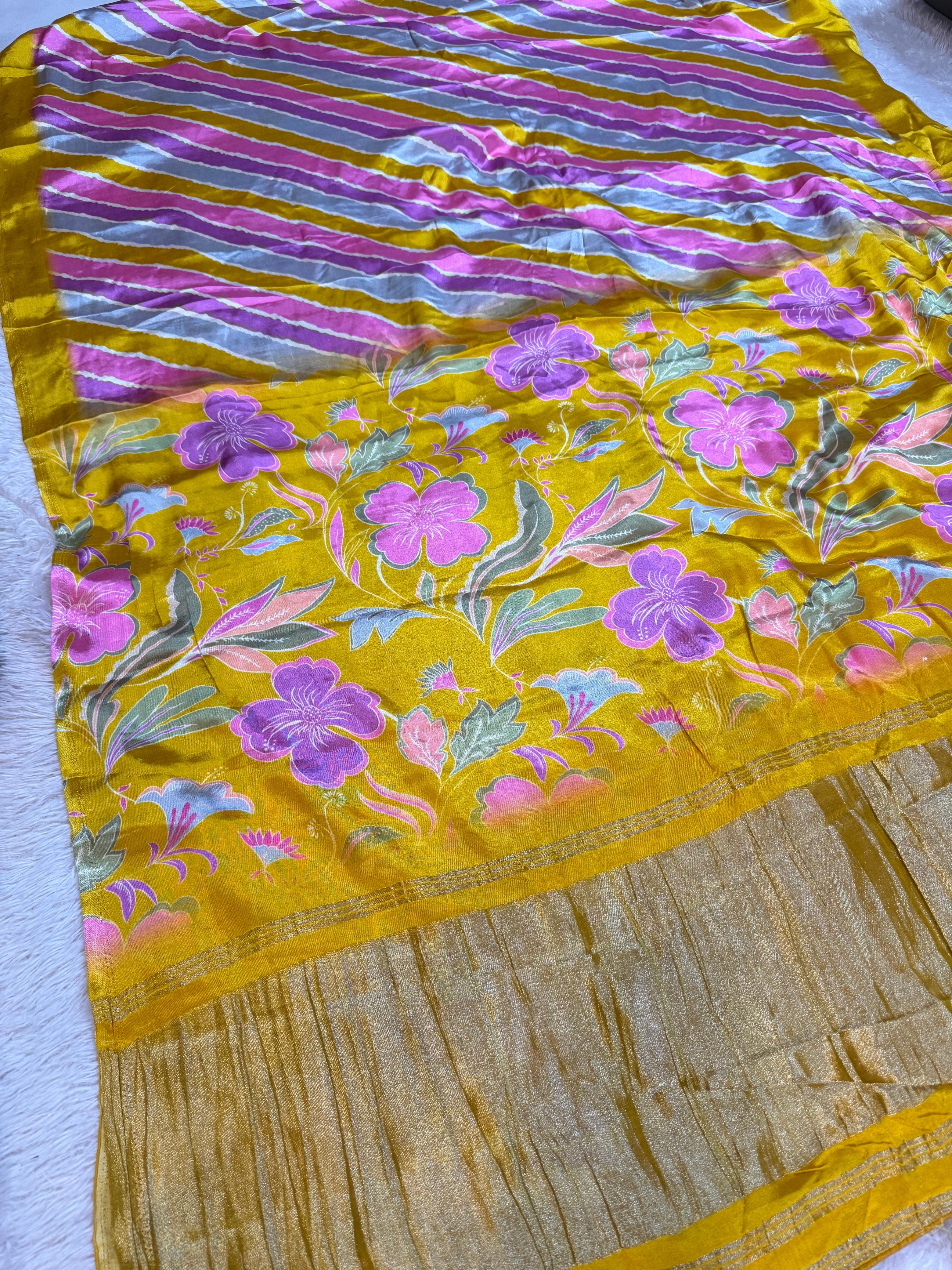 Summer Special  Modal Silk Lahriya Saree