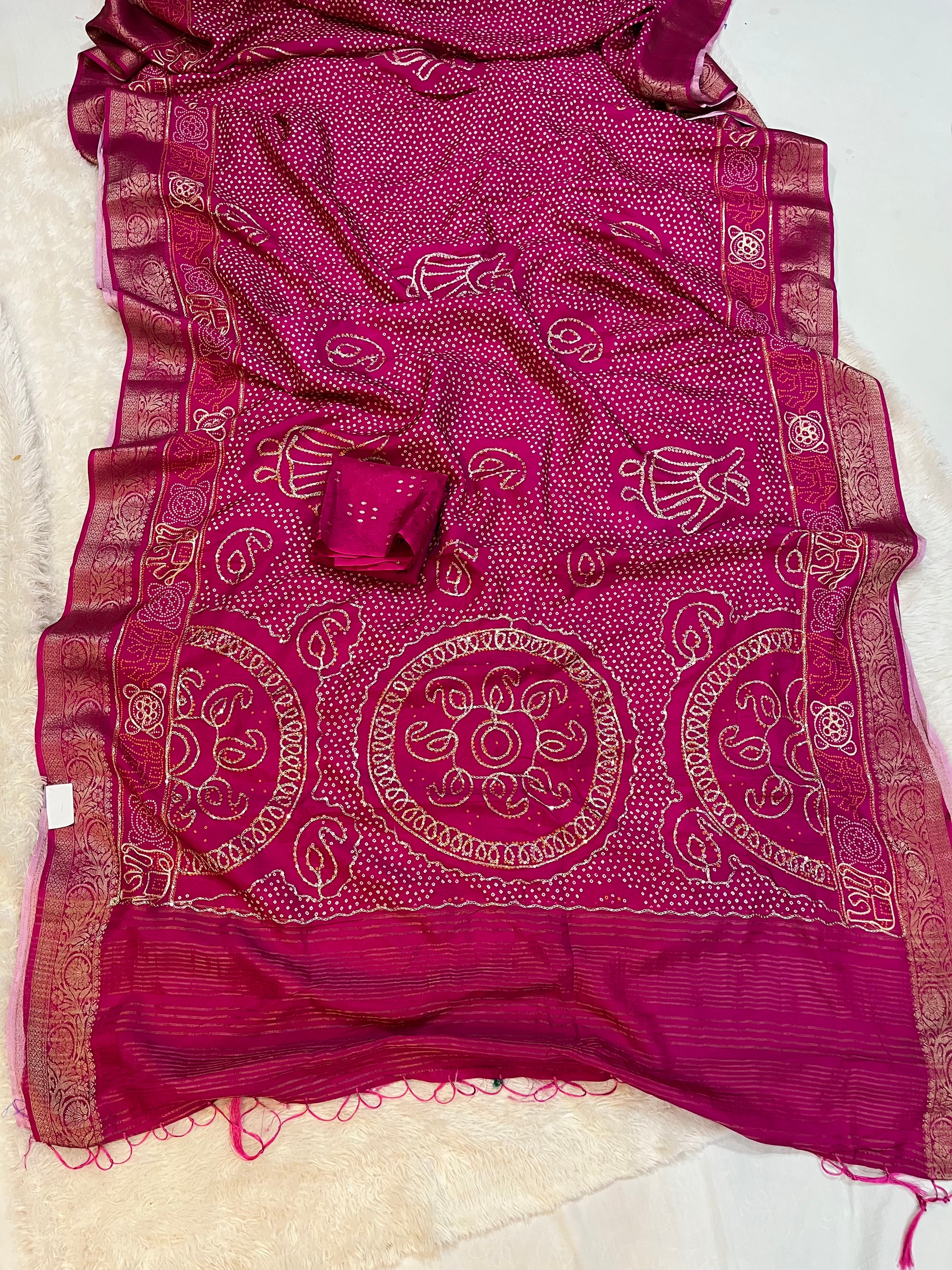 Dolla Silk Traditional Saree With Handwork Touch