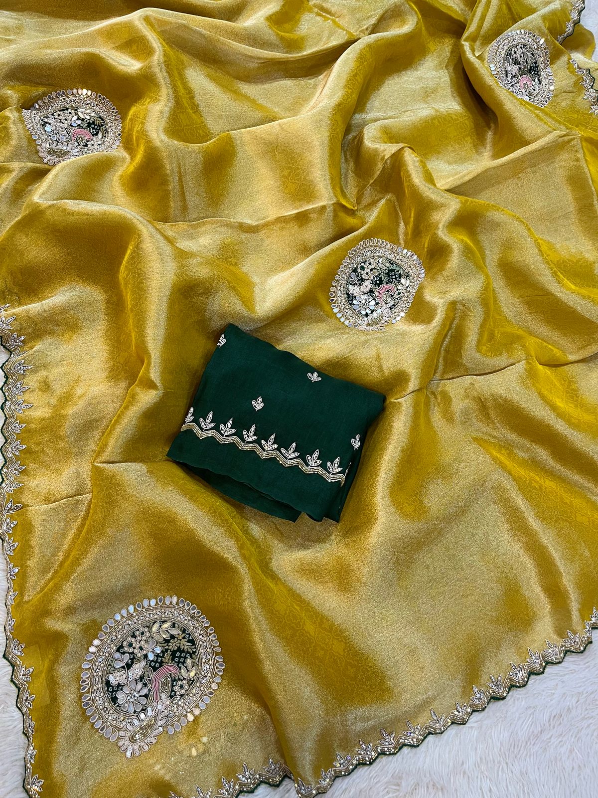 Designer Cosmos Saree With Premium Handwork