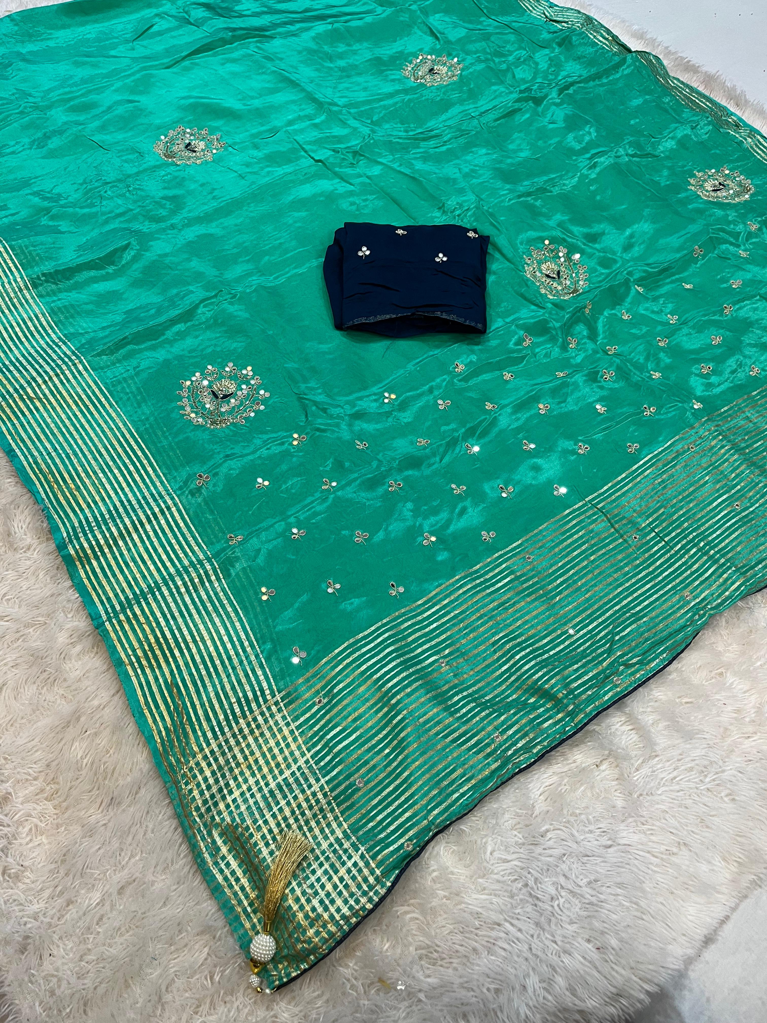 Designer Pure H O Silk Saree With Handwork