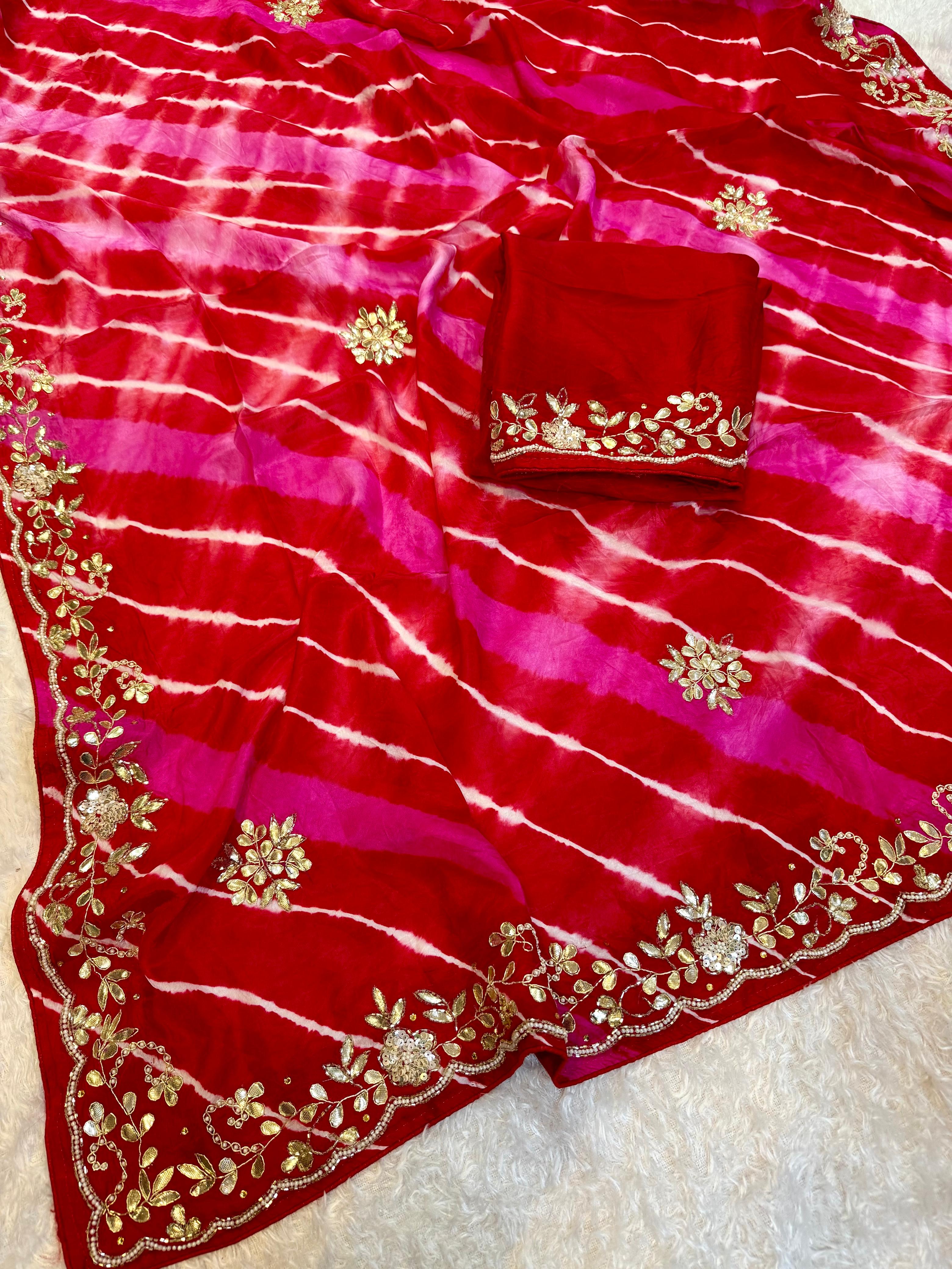 Designer H.O Silk Saree With Premium Handwork