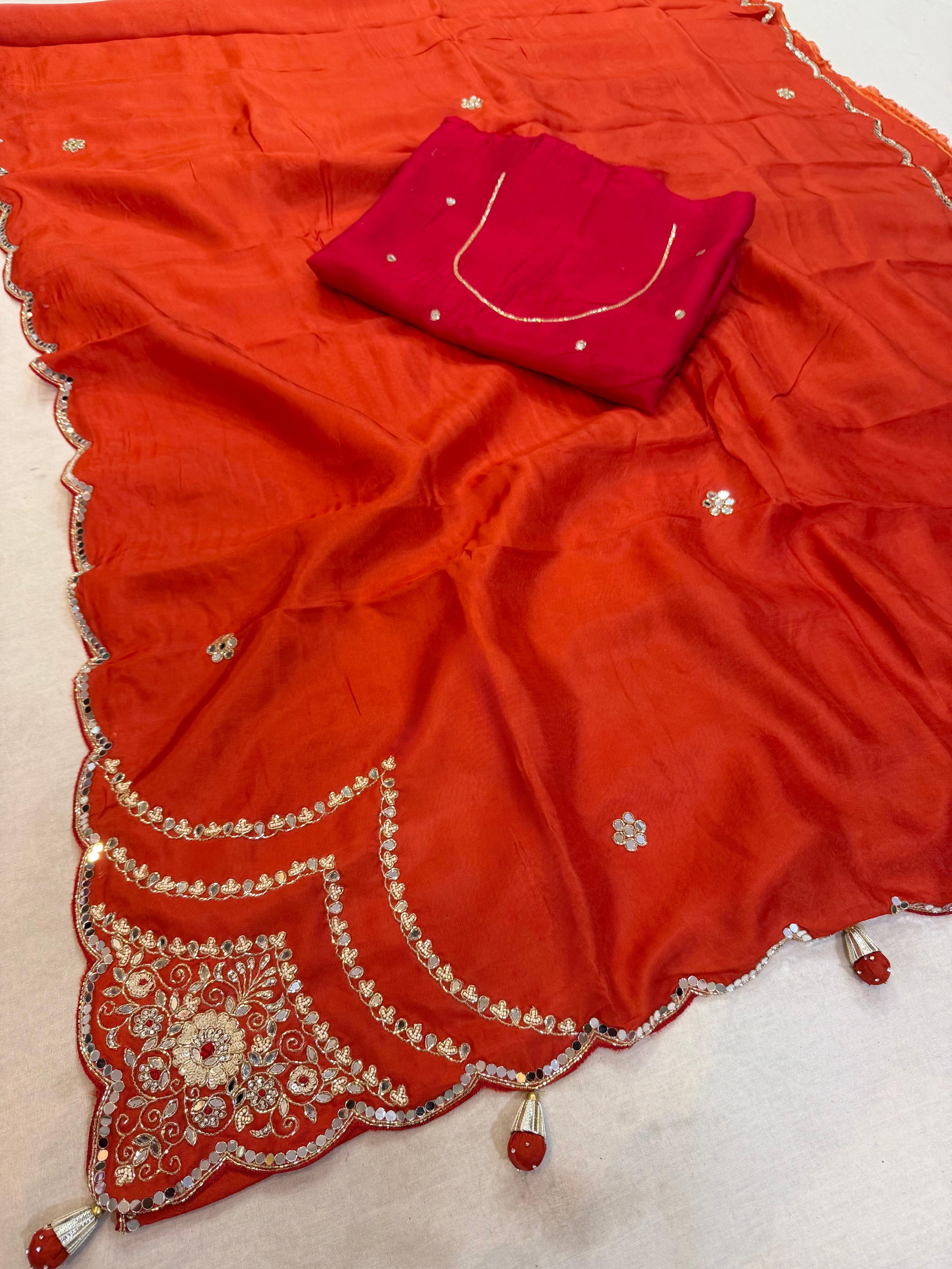 Premium Handwork Pure H O Silk Saree