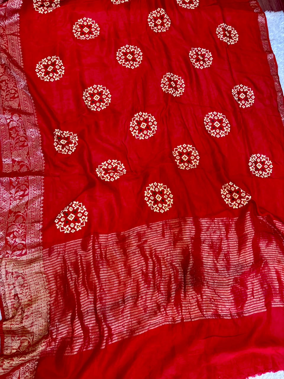 Royal Dolla Silk Saree with Traditional Bandhej print