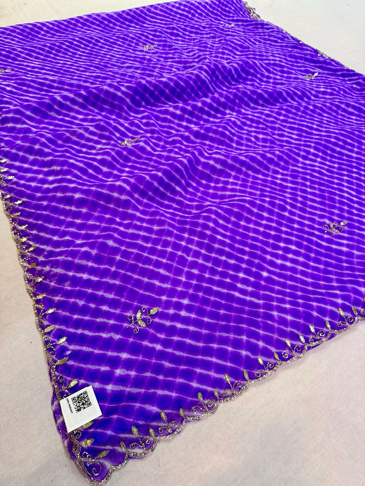 Beautiful Wari Chiffon Saree With Handwork
