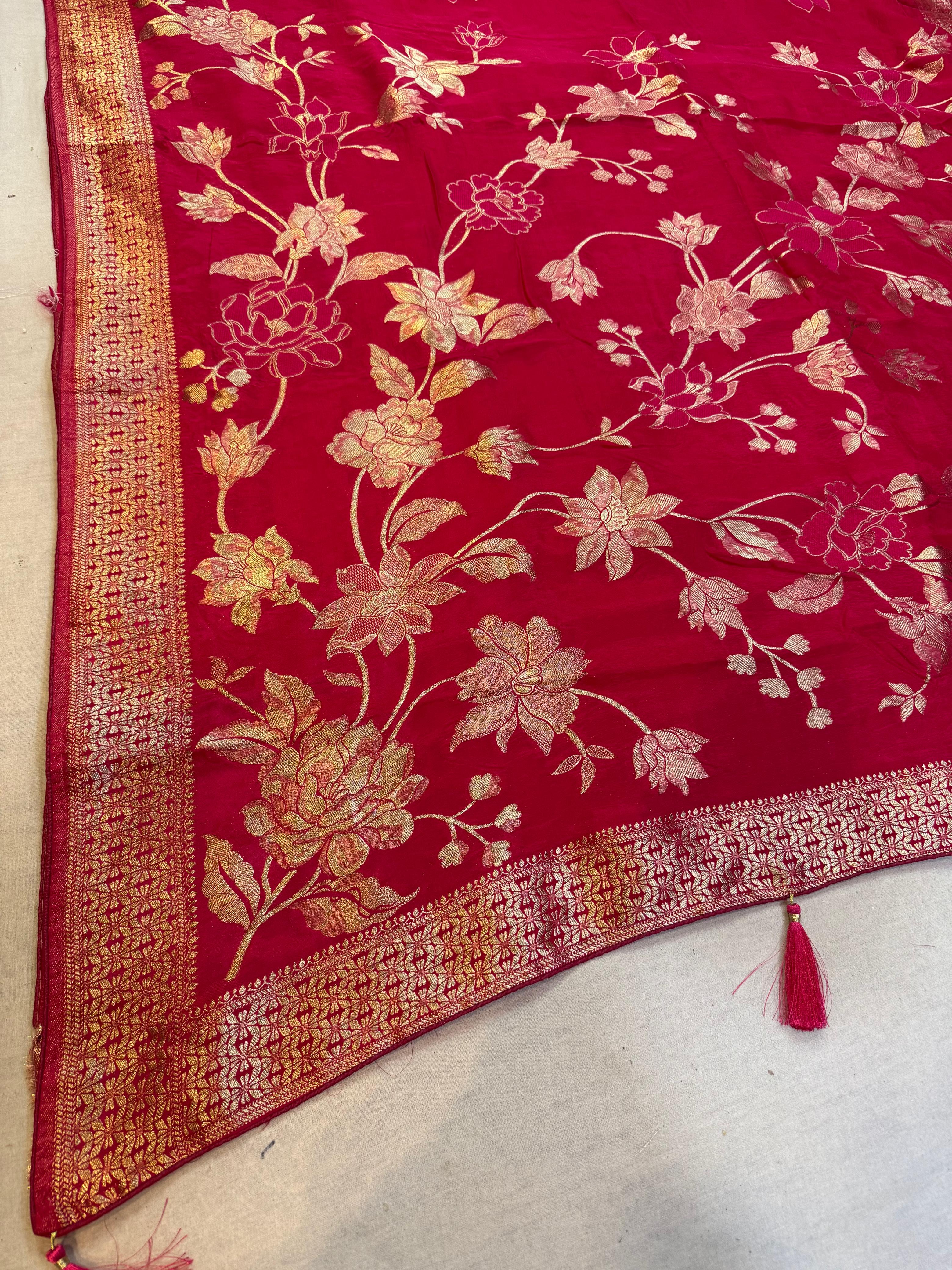Beautiful Upada Silk Saree With Zari Work