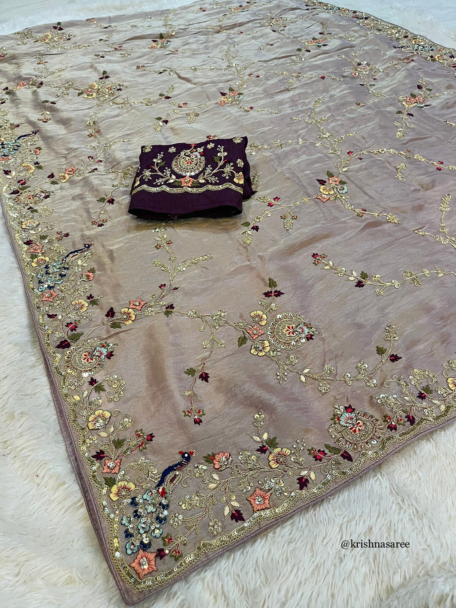 Luxury Cosmos Fabric With With Premium Work